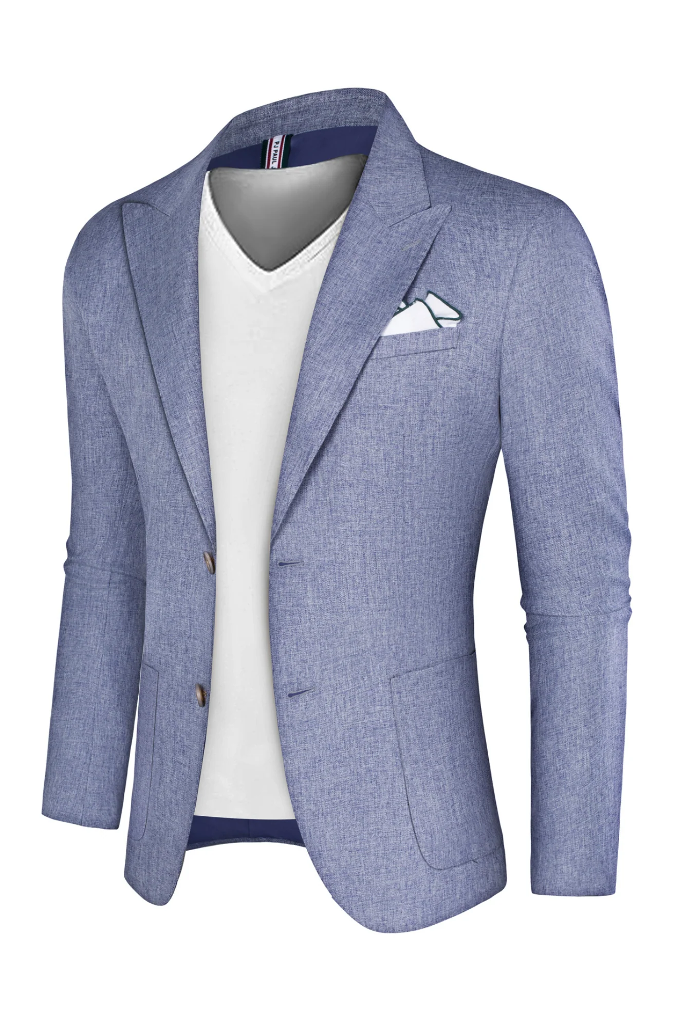 Men Back Slit Blazer Coat Casual Peak Lapel Two-Button Suit Coat - Image 15