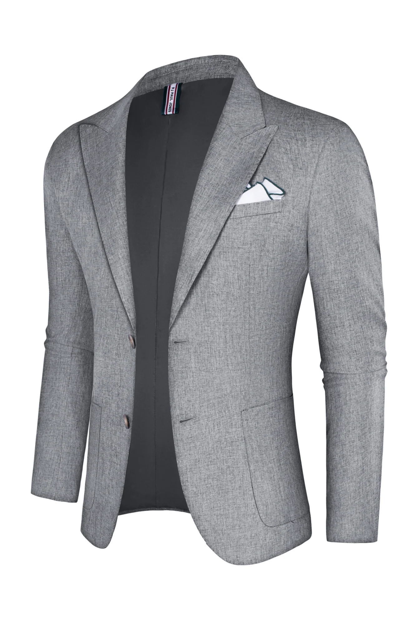 Men Back Slit Blazer Coat Casual Peak Lapel Two-Button Suit Coat - Image 23