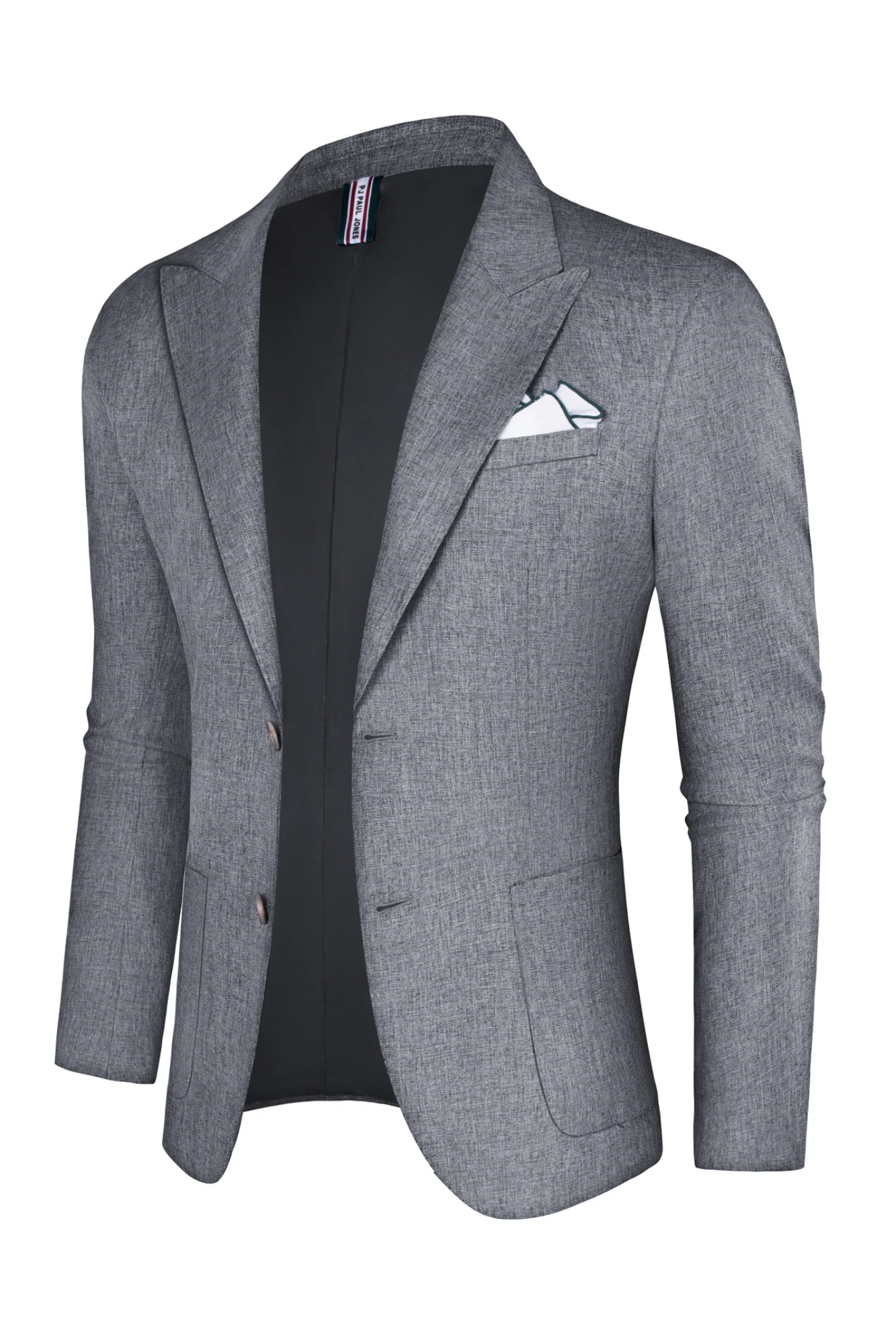Men Back Slit Blazer Coat Casual Peak Lapel Two-Button Suit Coat - Image 9