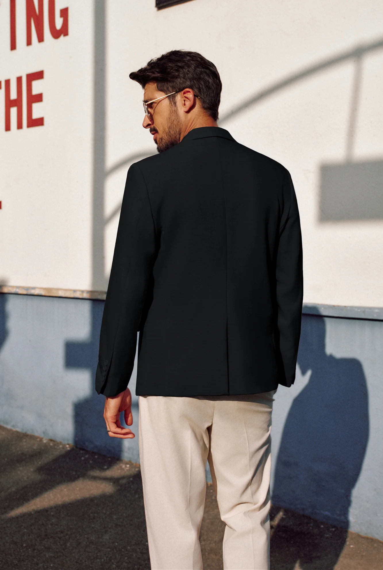 Men Back Slit Blazer Coat Casual Two-Button Notch Lapel Suit Coat - Image 10