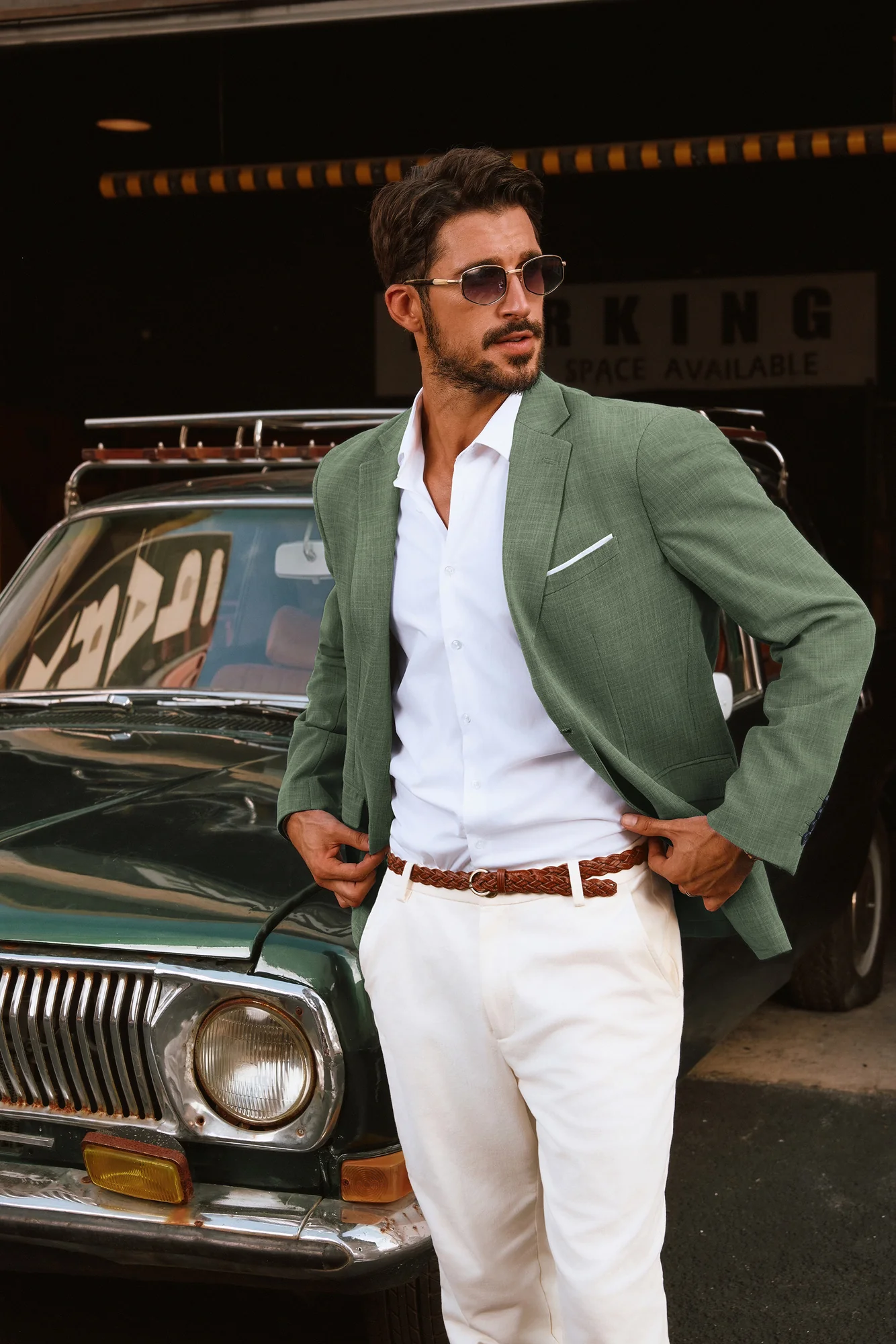 Men Back Slit Blazer Coat Casual Two-Button Notch Lapel Suit Coat - Image 18