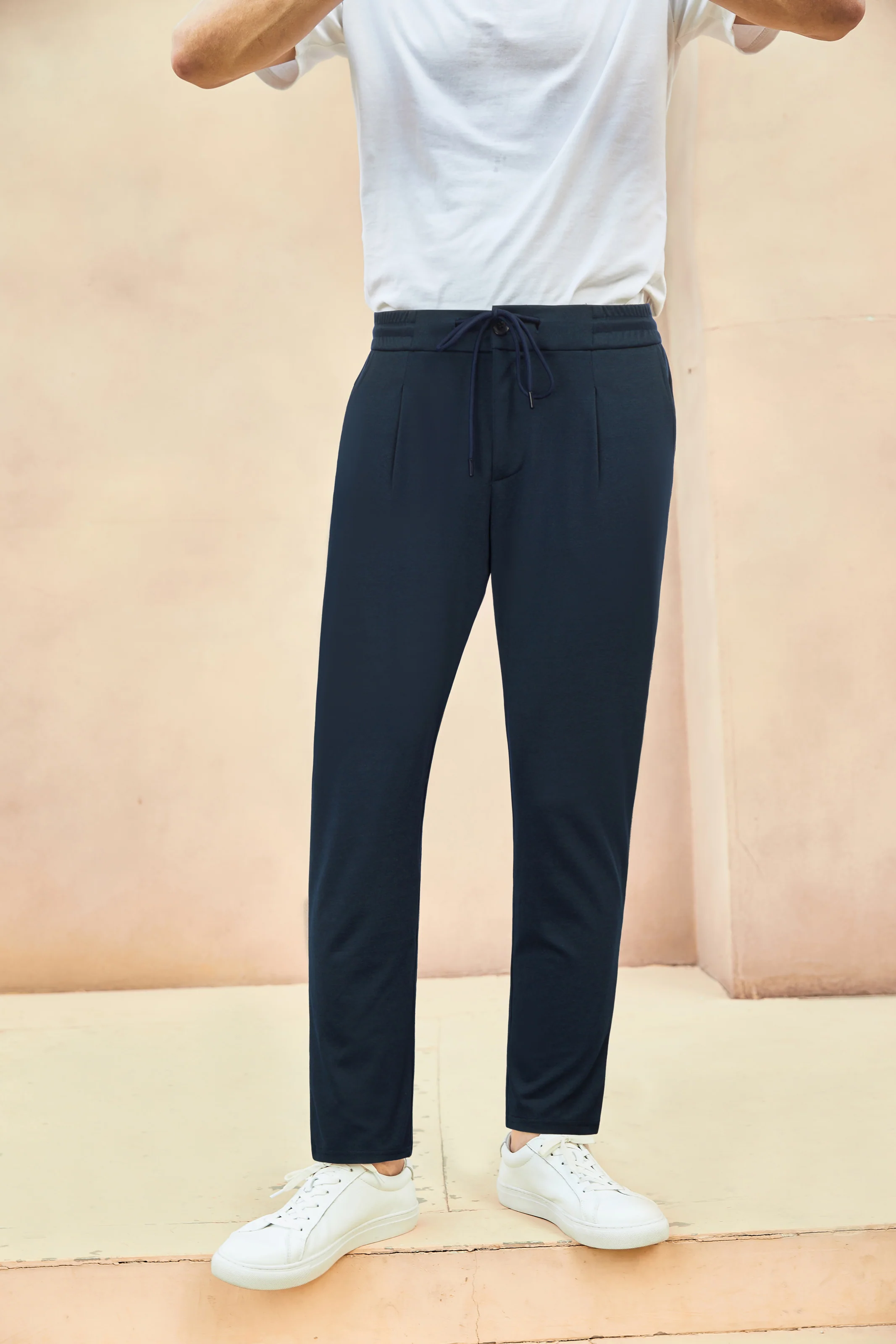 Men Multi-Pocket Pants Casual Comfy Elastic Drawstring Waist Pants - Image 21
