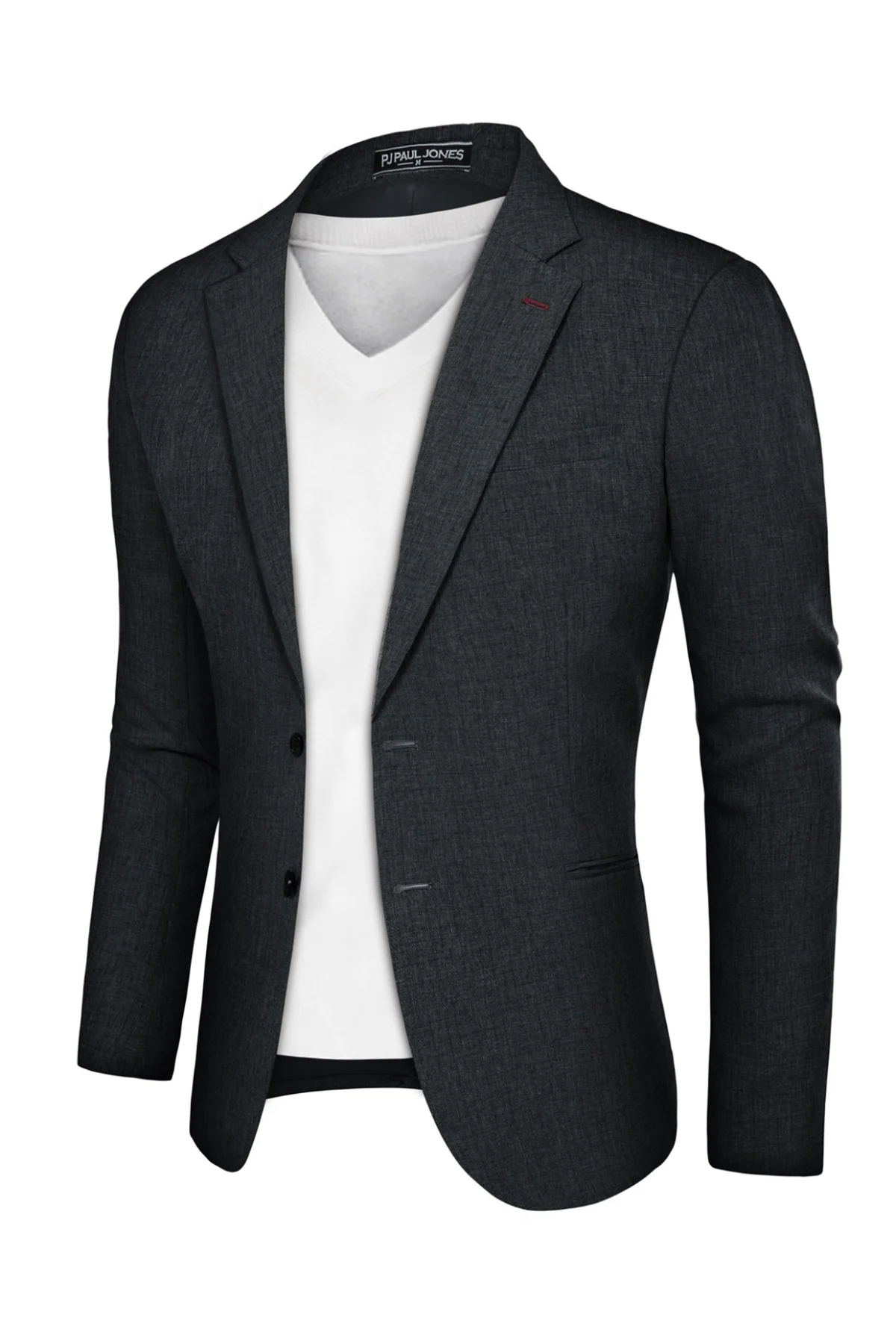 Men Notch Lapel Blazer Coat Casual Two Buttons Back Slit Suit Coats - Image 13