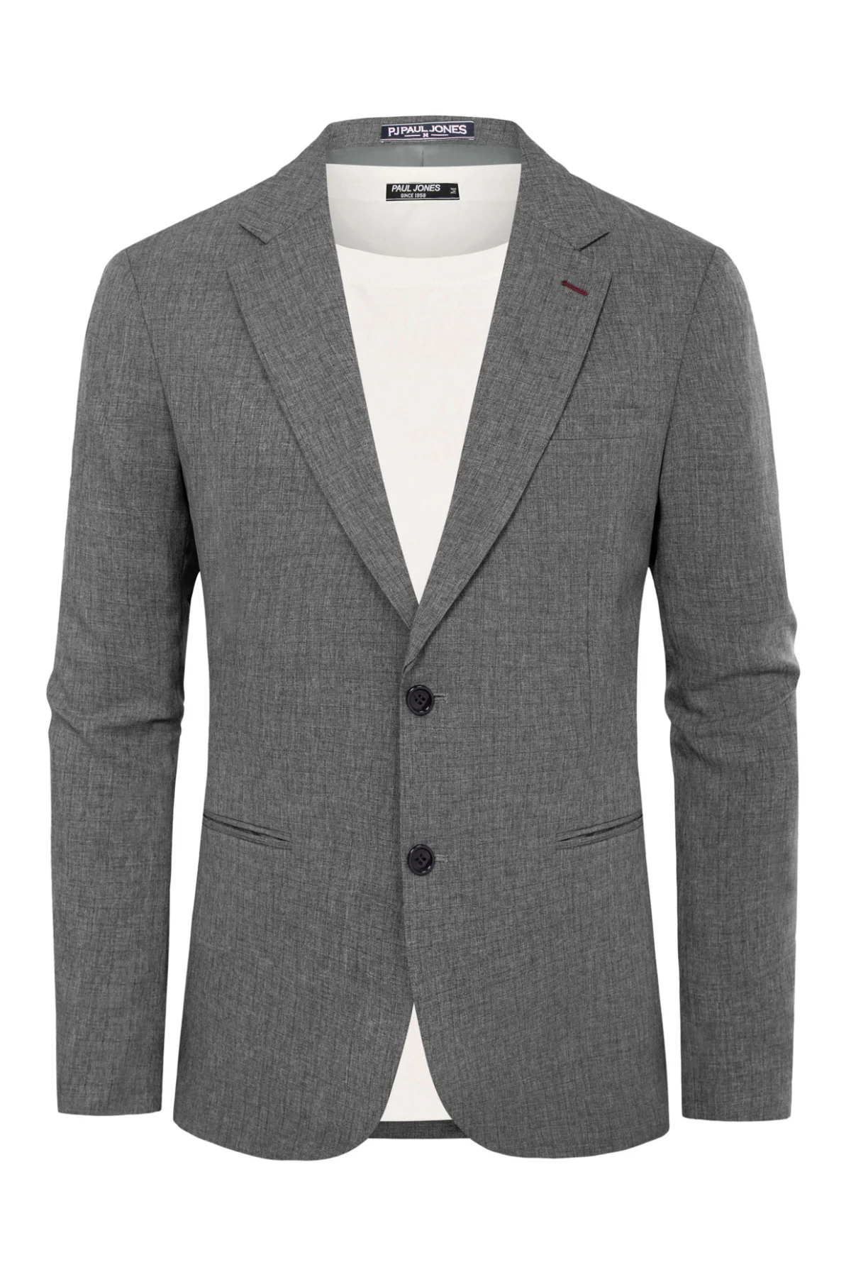 Men Notch Lapel Blazer Coat Casual Two Buttons Back Slit Suit Coats - Image 25