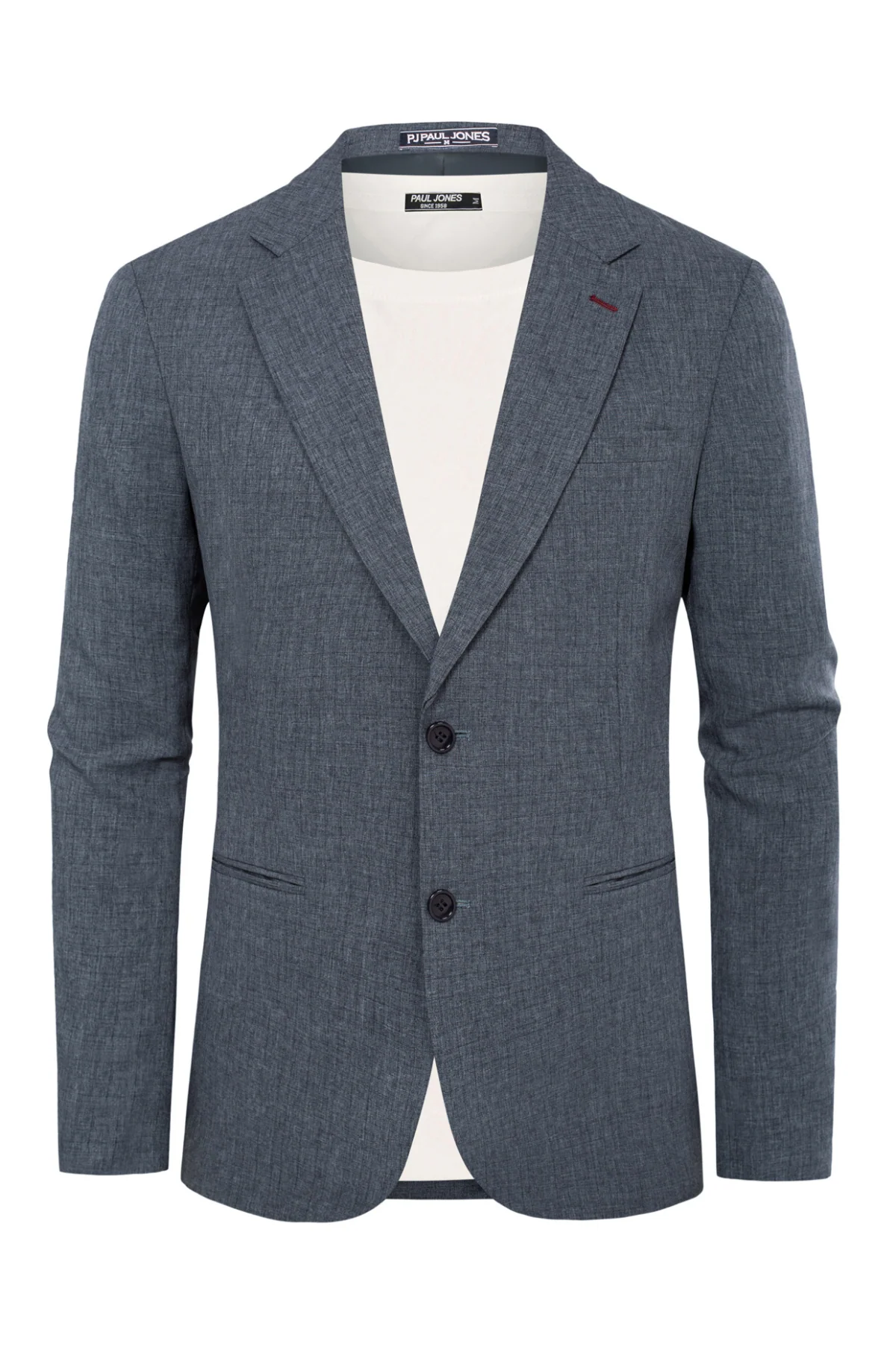 Men Notch Lapel Blazer Coat Casual Two Buttons Back Slit Suit Coats - Image 30
