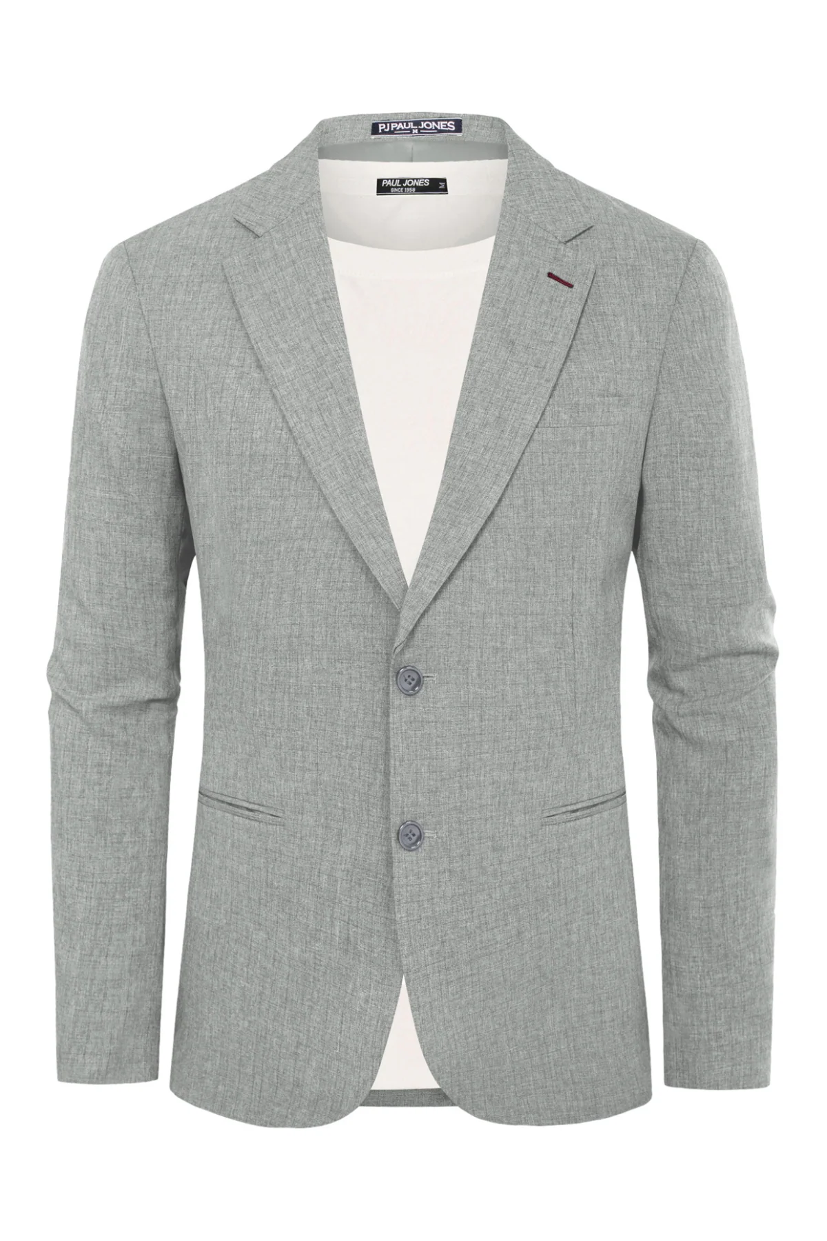 Men Notch Lapel Blazer Coat Casual Two Buttons Back Slit Suit Coats - Image 36