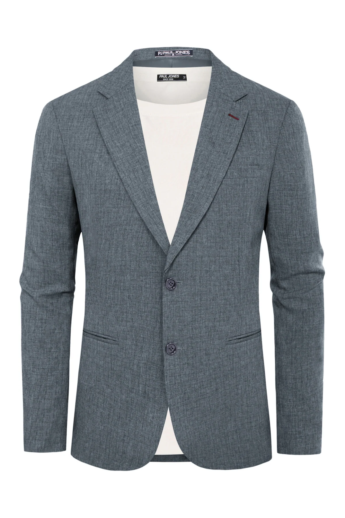 Men Notch Lapel Blazer Coat Casual Two Buttons Back Slit Suit Coats - Image 41