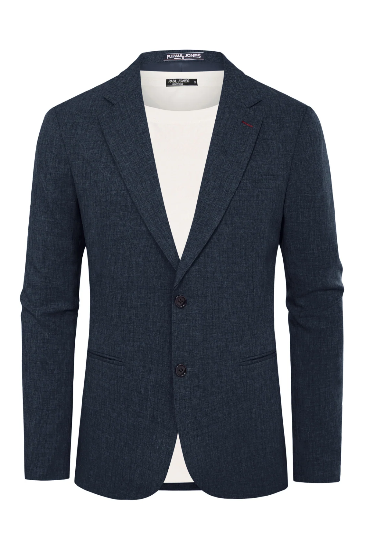 Men Notch Lapel Blazer Coat Casual Two Buttons Back Slit Suit Coats - Image 8
