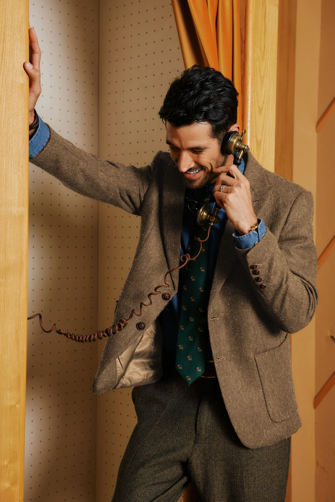Men Peak Lapel Blazer Coat Casual Long Sleeve Two-Button Suit Coat - Image 5