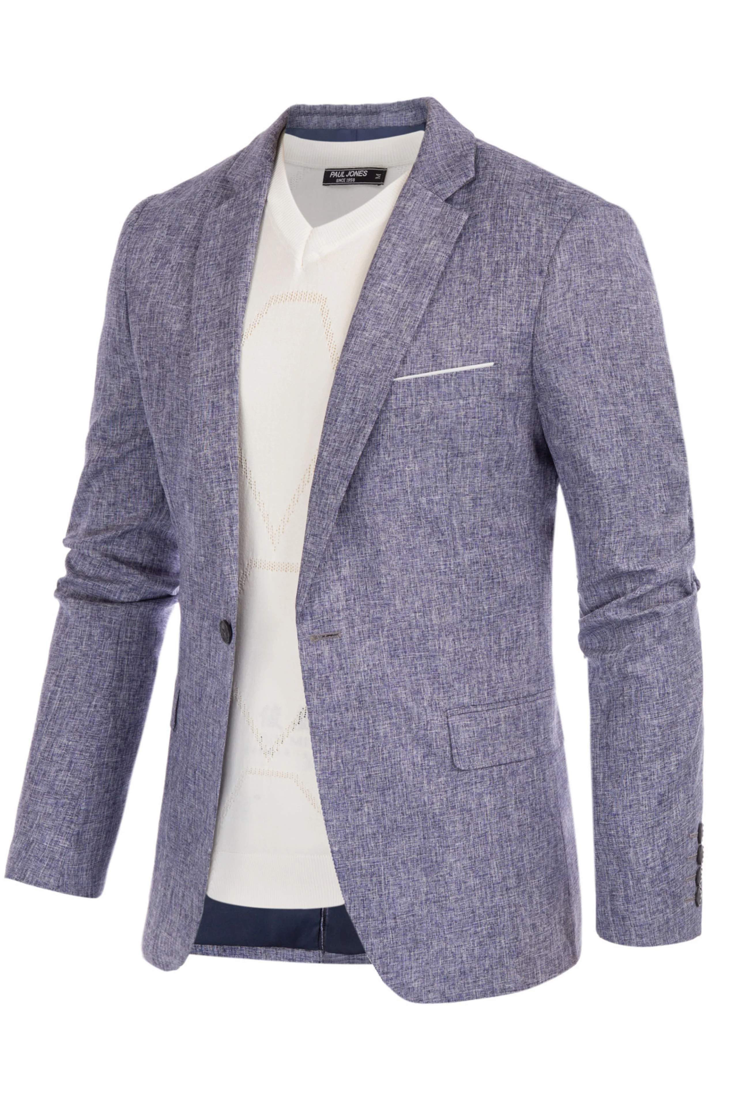 Men's Casual Lightweight Blazer Sport Coat One Button Business Suit Jacket - Image 10