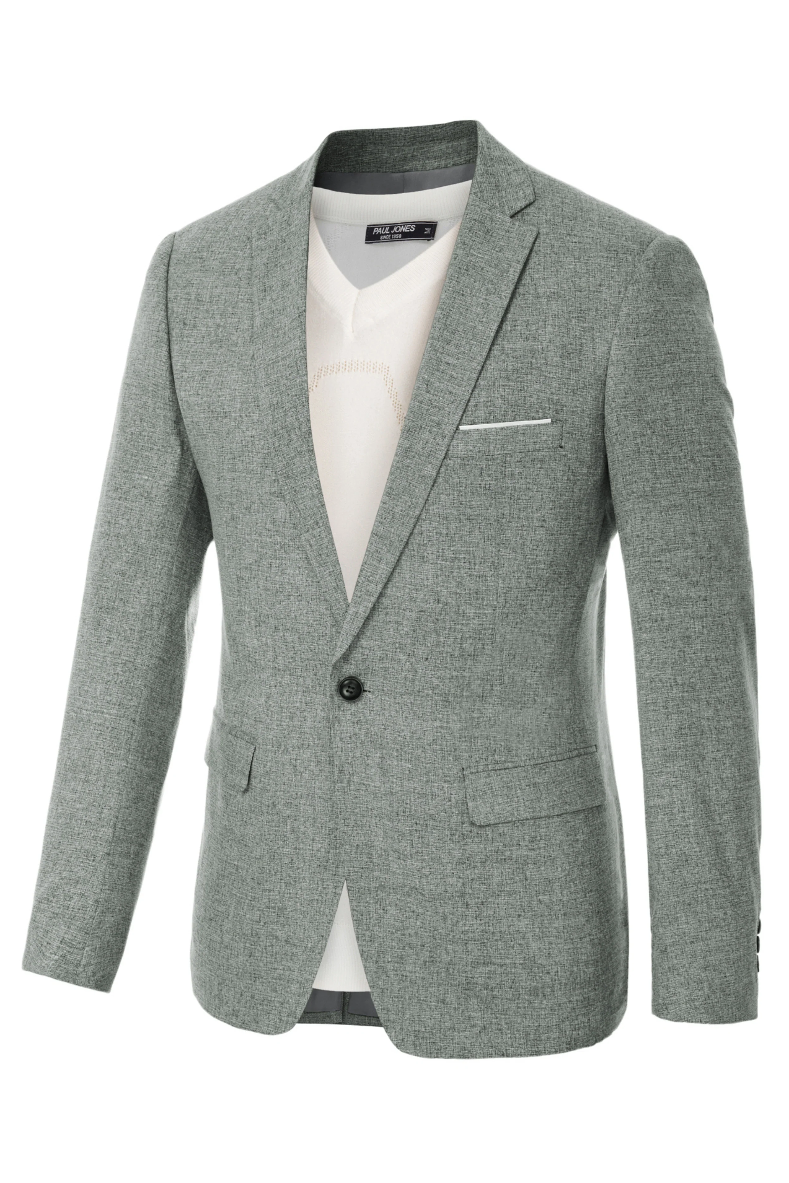 Men's Casual Lightweight Blazer Sport Coat One Button Business Suit Jacket - Image 32
