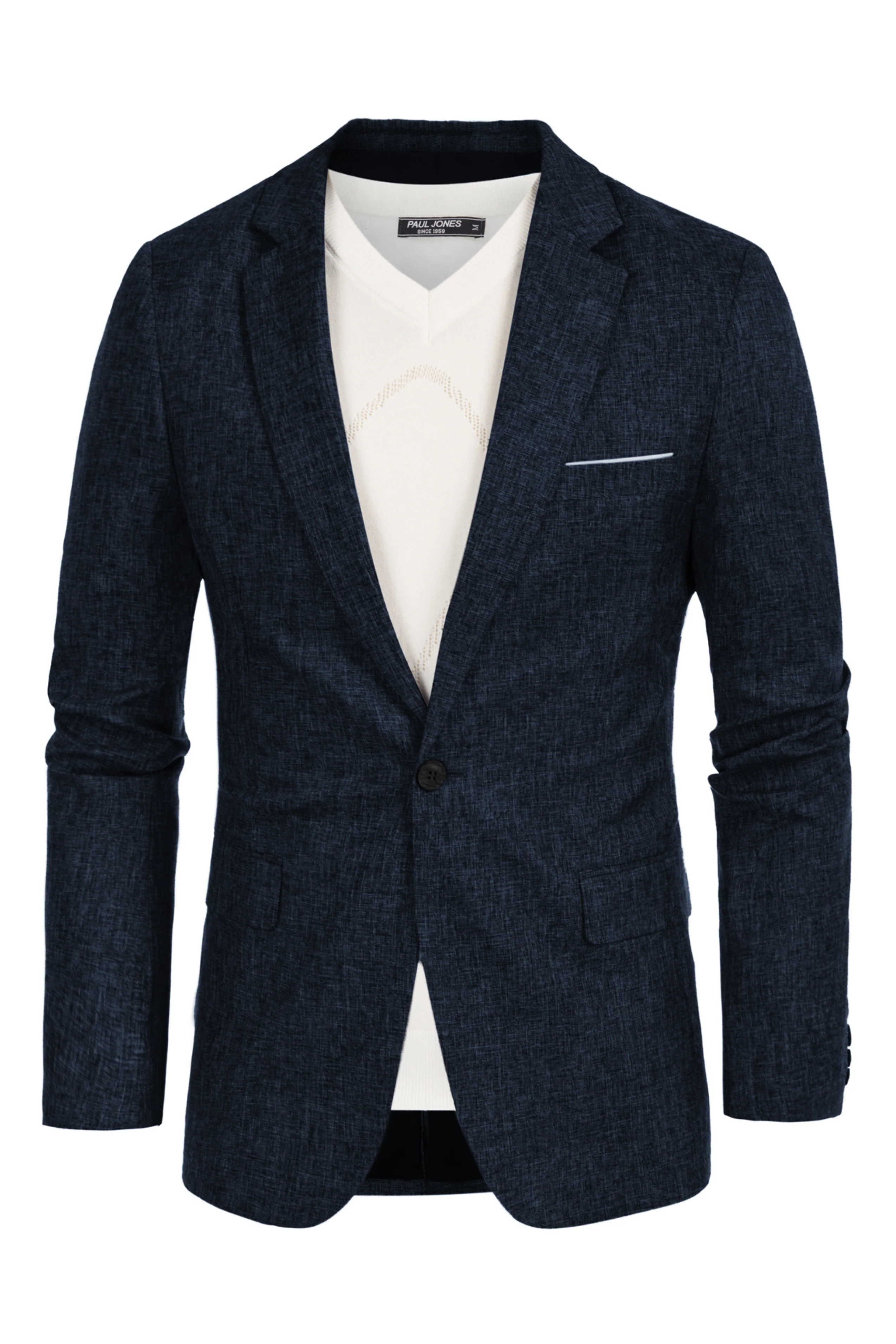 Men's Casual Lightweight Blazer Sport Coat One Button Business Suit Jacket - Image 37