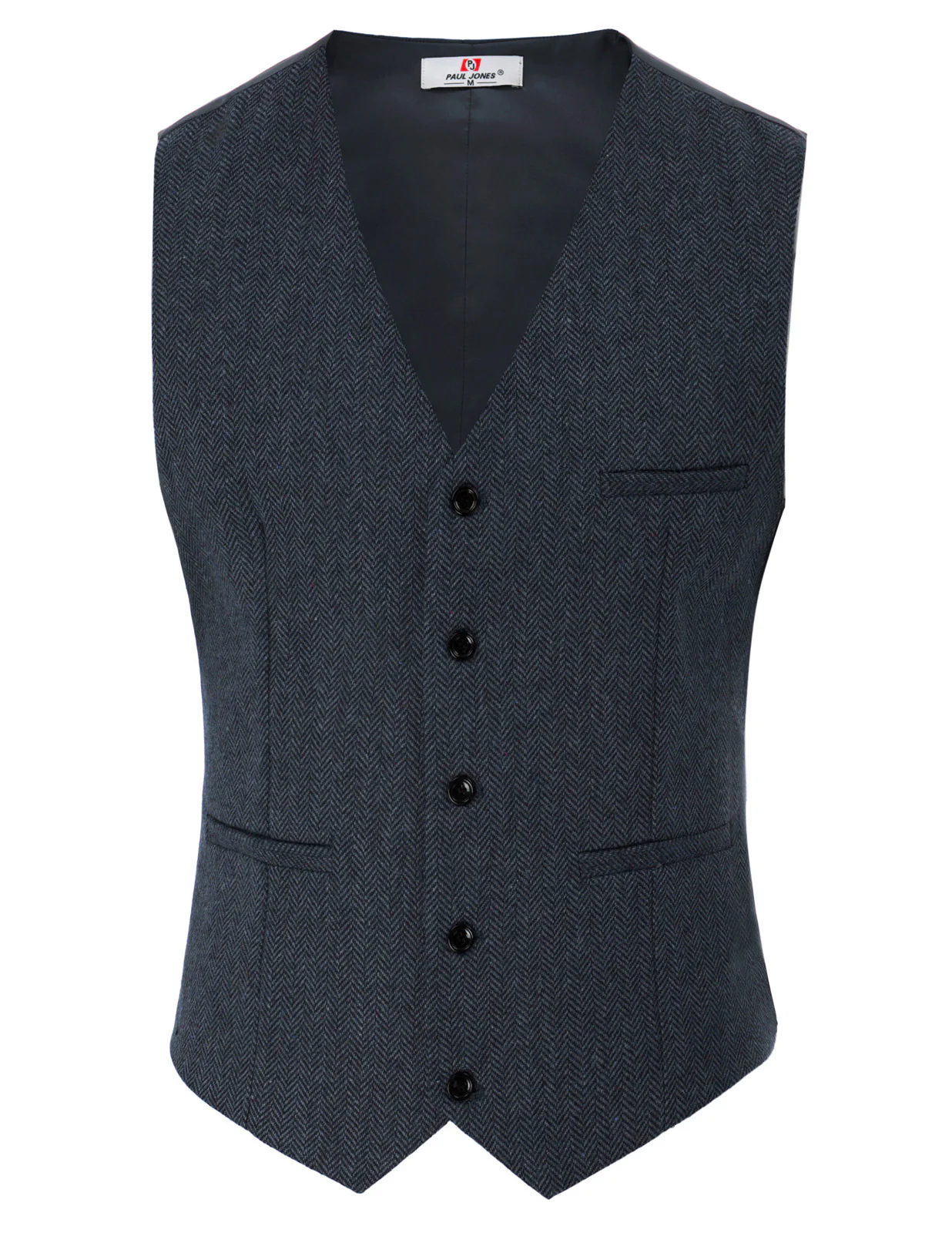 Men’s Slim Fit V-Neck Single Breasted Handkerchief Hem Waistcoat Vest Coat - Image 17