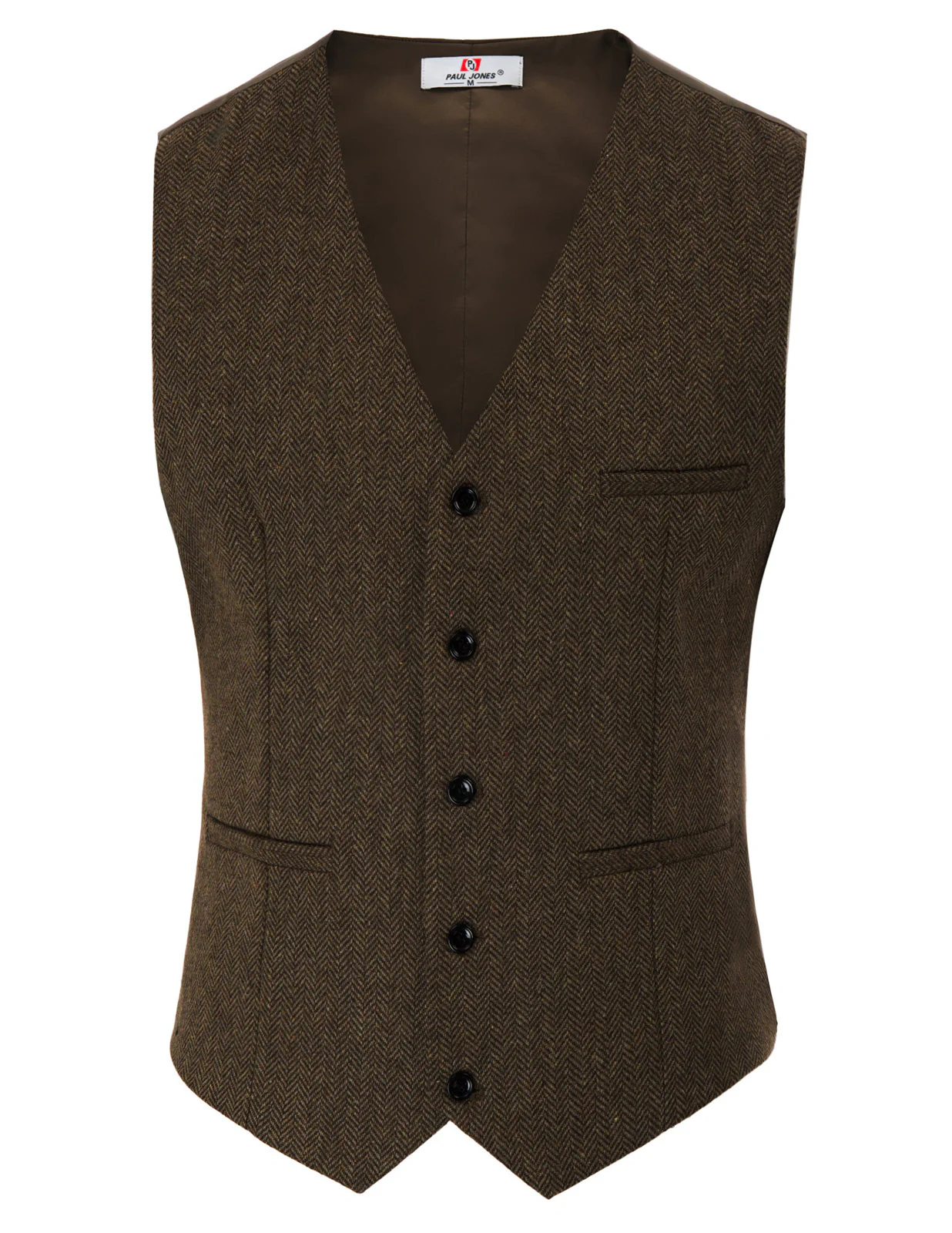 Men’s Slim Fit V-Neck Single Breasted Handkerchief Hem Waistcoat Vest Coat - Image 24