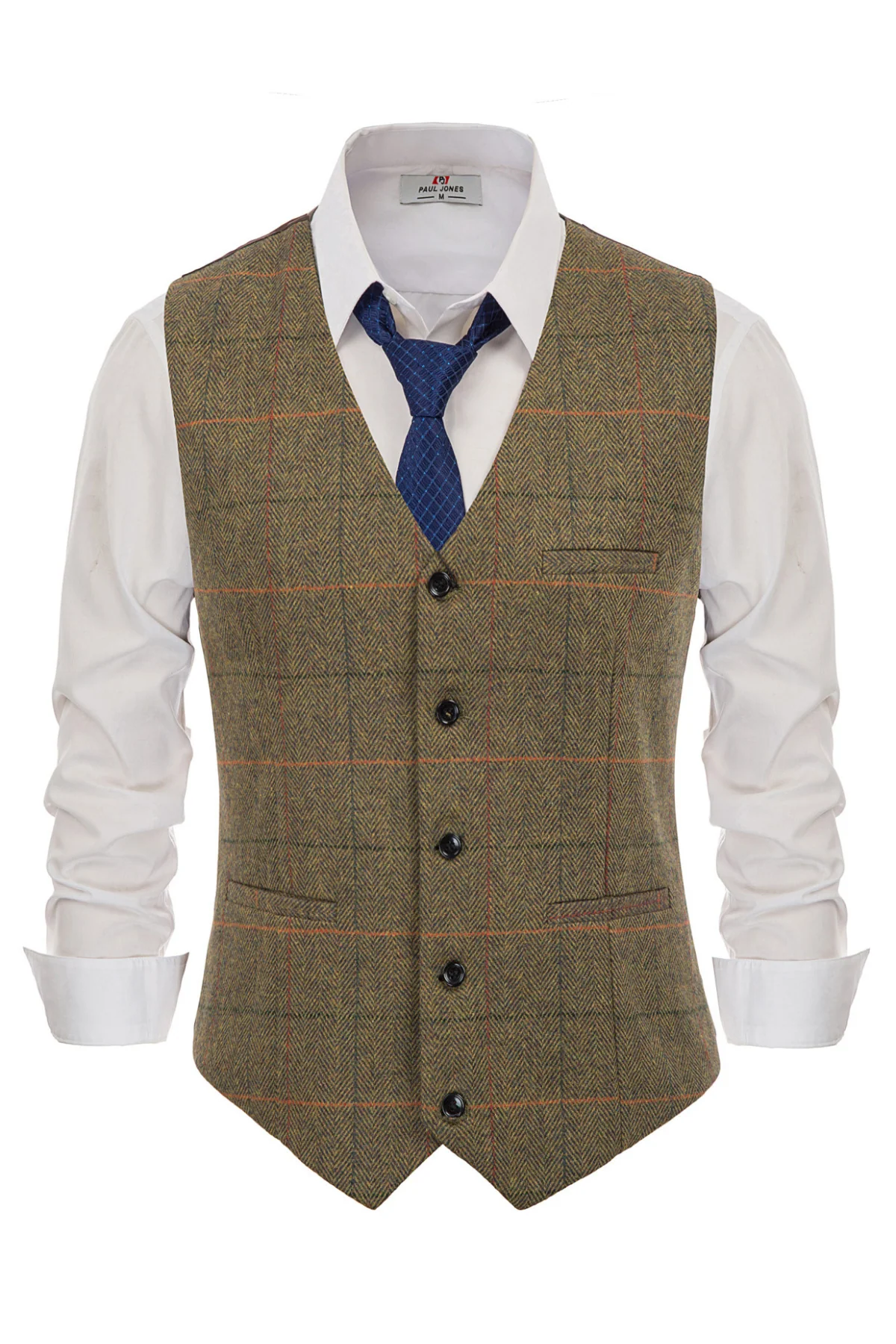 Men’s Slim Fit V-Neck Single Breasted Handkerchief Hem Waistcoat Vest Coat - Image 29