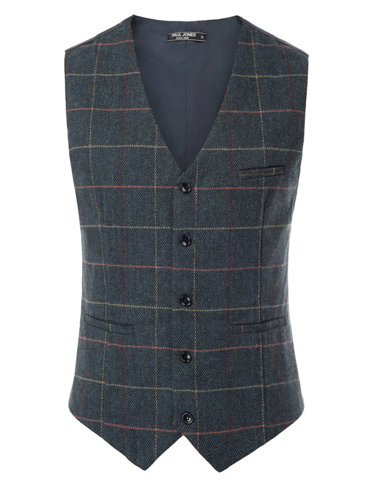 Men’s Slim Fit V-Neck Single Breasted Handkerchief Hem Waistcoat Vest Coat - Image 37