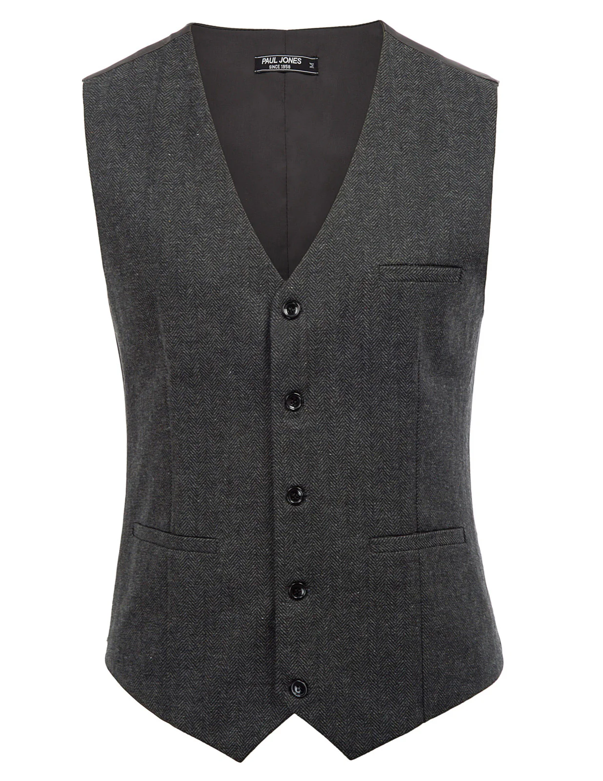 Men’s Slim Fit V-Neck Single Breasted Handkerchief Hem Waistcoat Vest Coat - Image 43