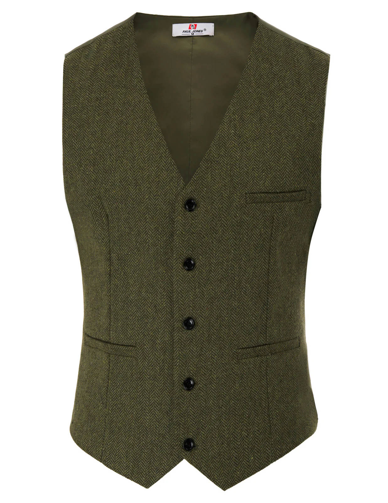 Men’s Slim Fit V-Neck Single Breasted Handkerchief Hem Waistcoat Vest Coat - Image 5