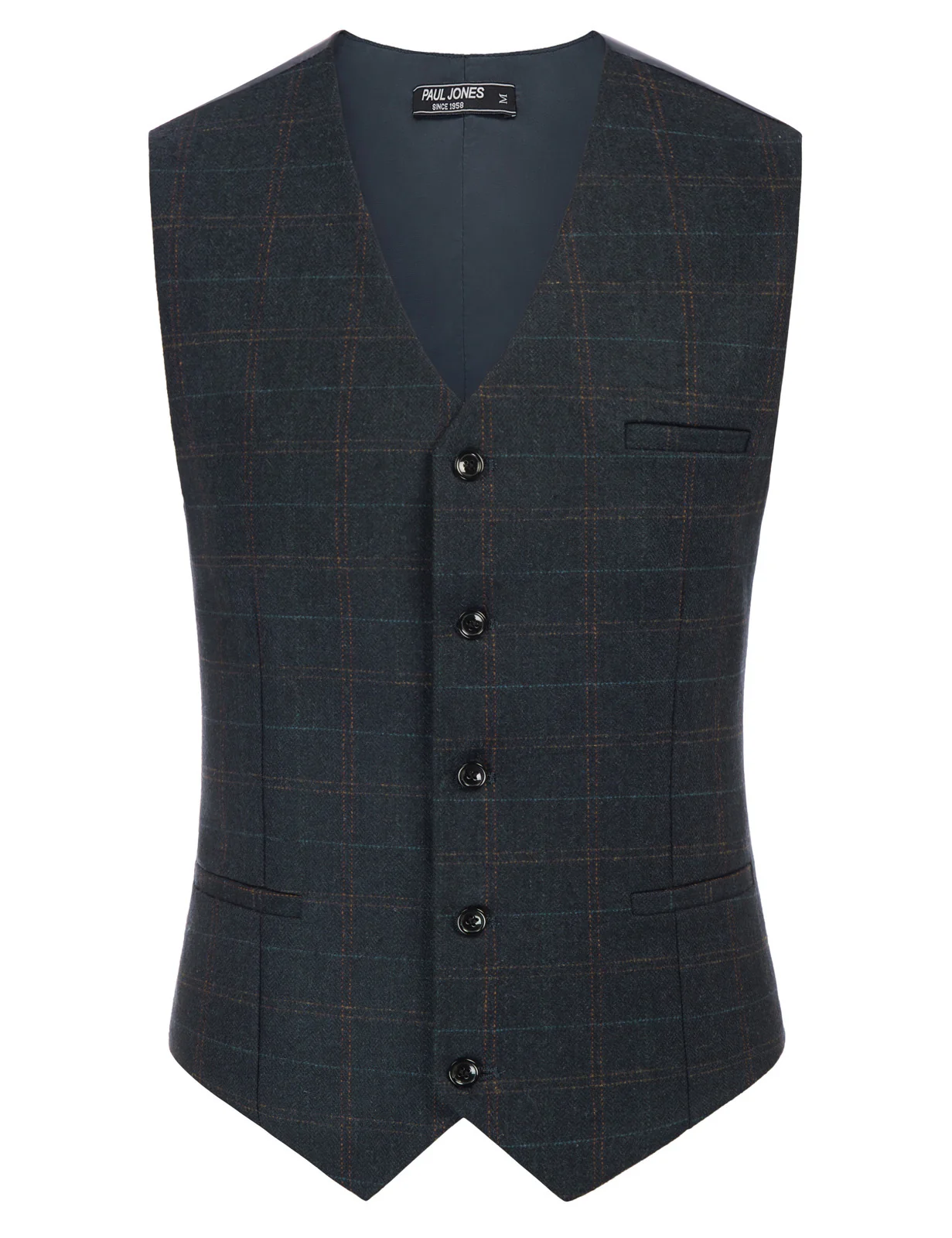 Men’s Slim Fit V-Neck Single Breasted Handkerchief Hem Waistcoat Vest Coat - Image 55