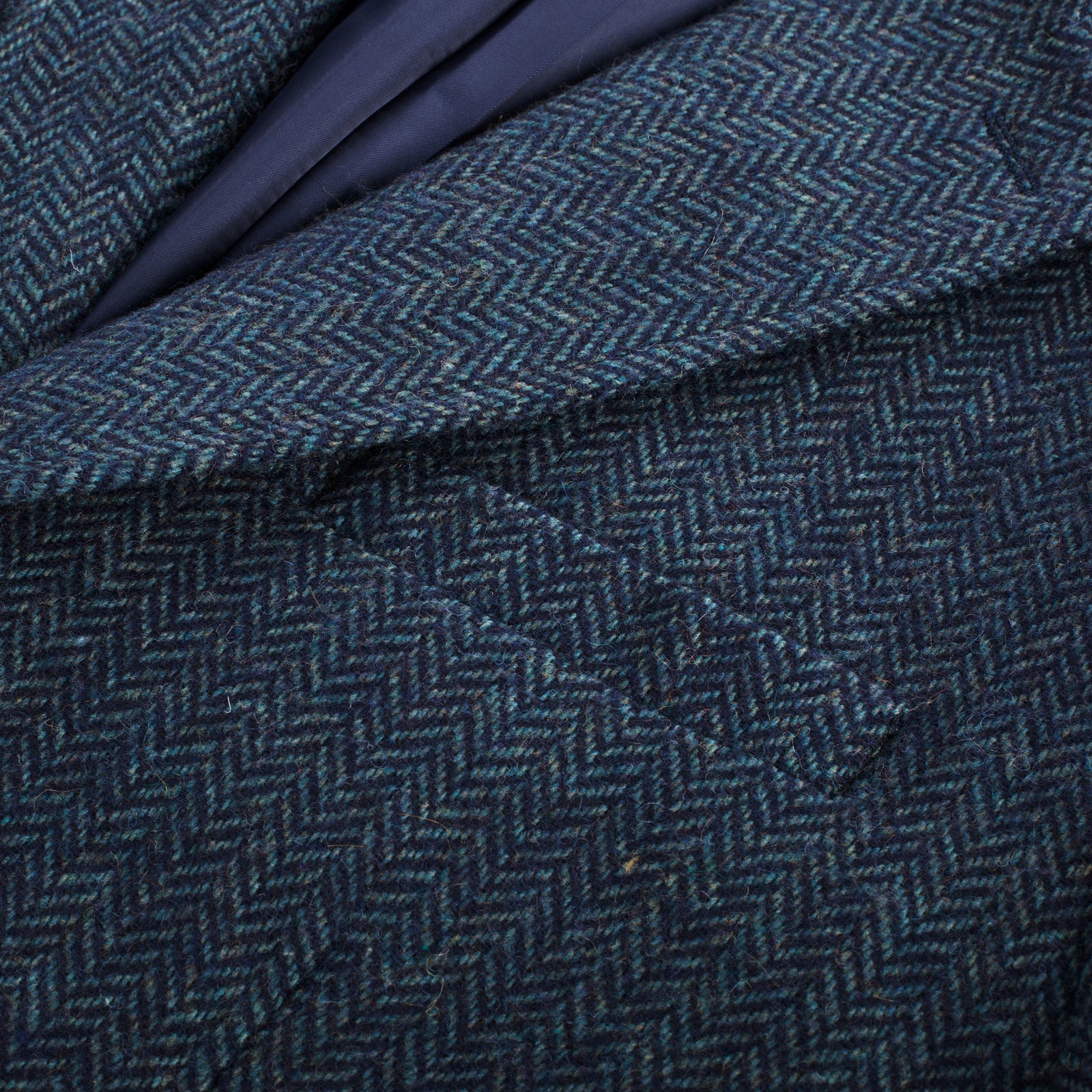 Mens Herringbone Two Button Blazer Vintage Tweed Wool Blend Sport Coat Jacket - Image 41