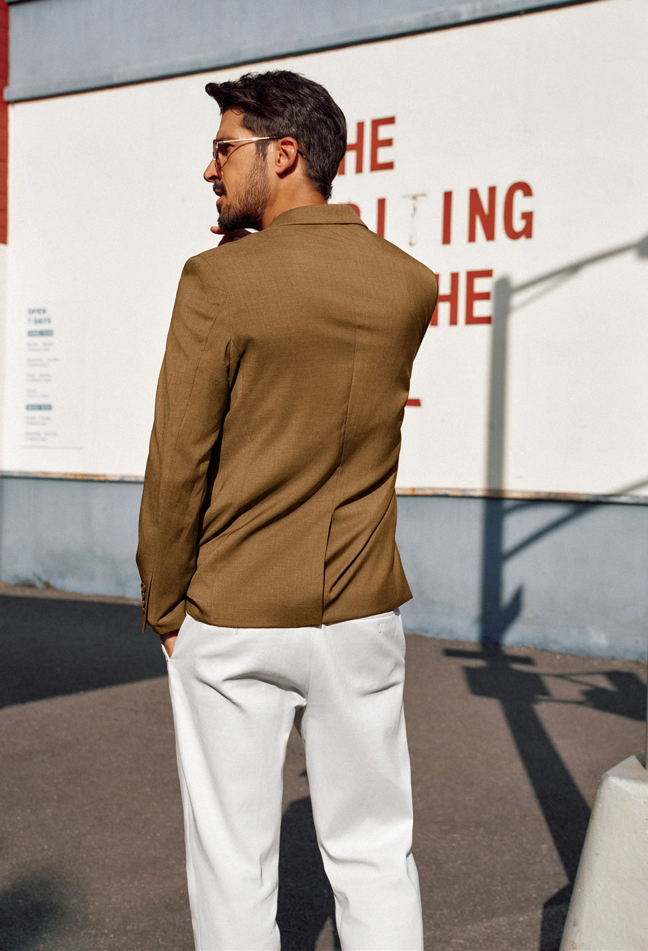 Men Two-Button Suit Coat Casual Back Slit Notch Lapel Blazer Coat - Image 15