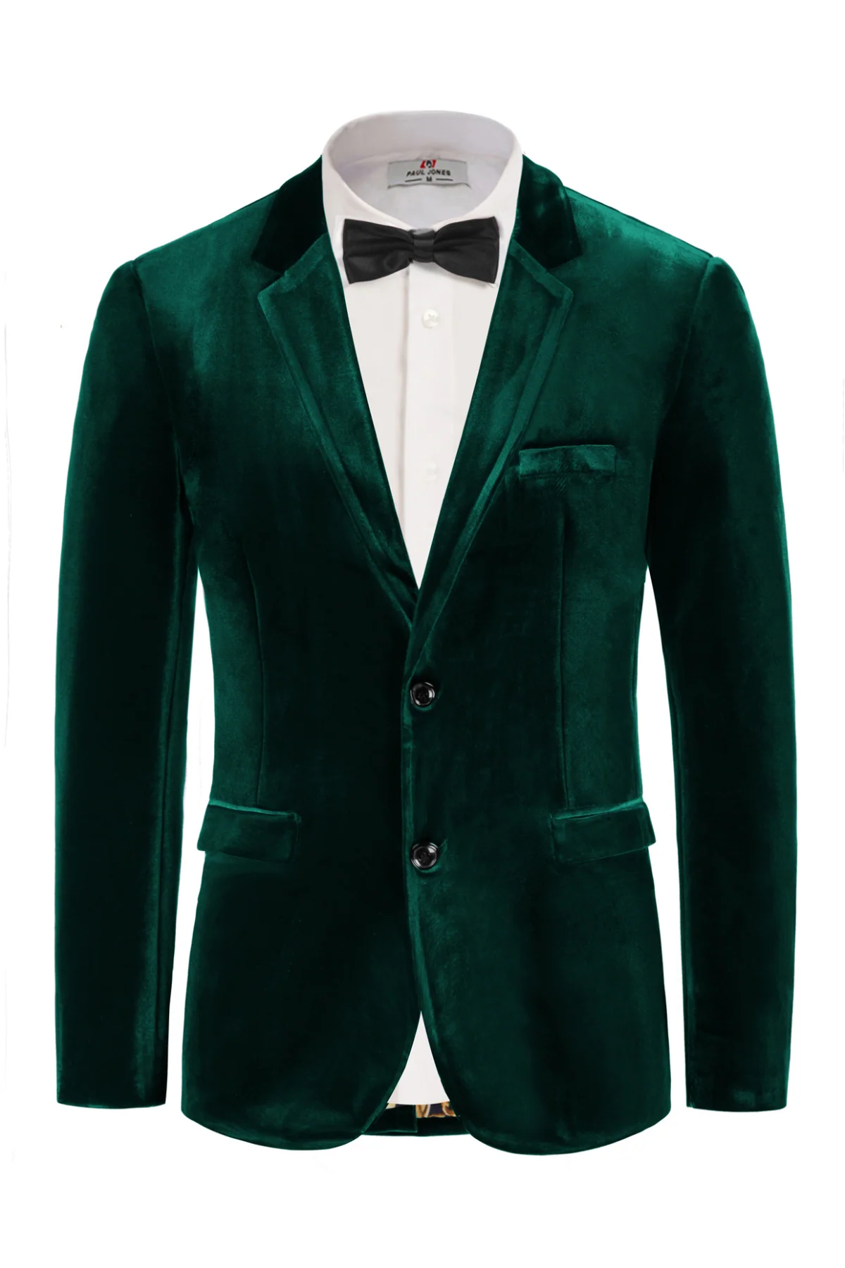 Men Velvet Party Blazer Stylish Notch Lapel Two Buttons Blazer Casual Coat - Image 17