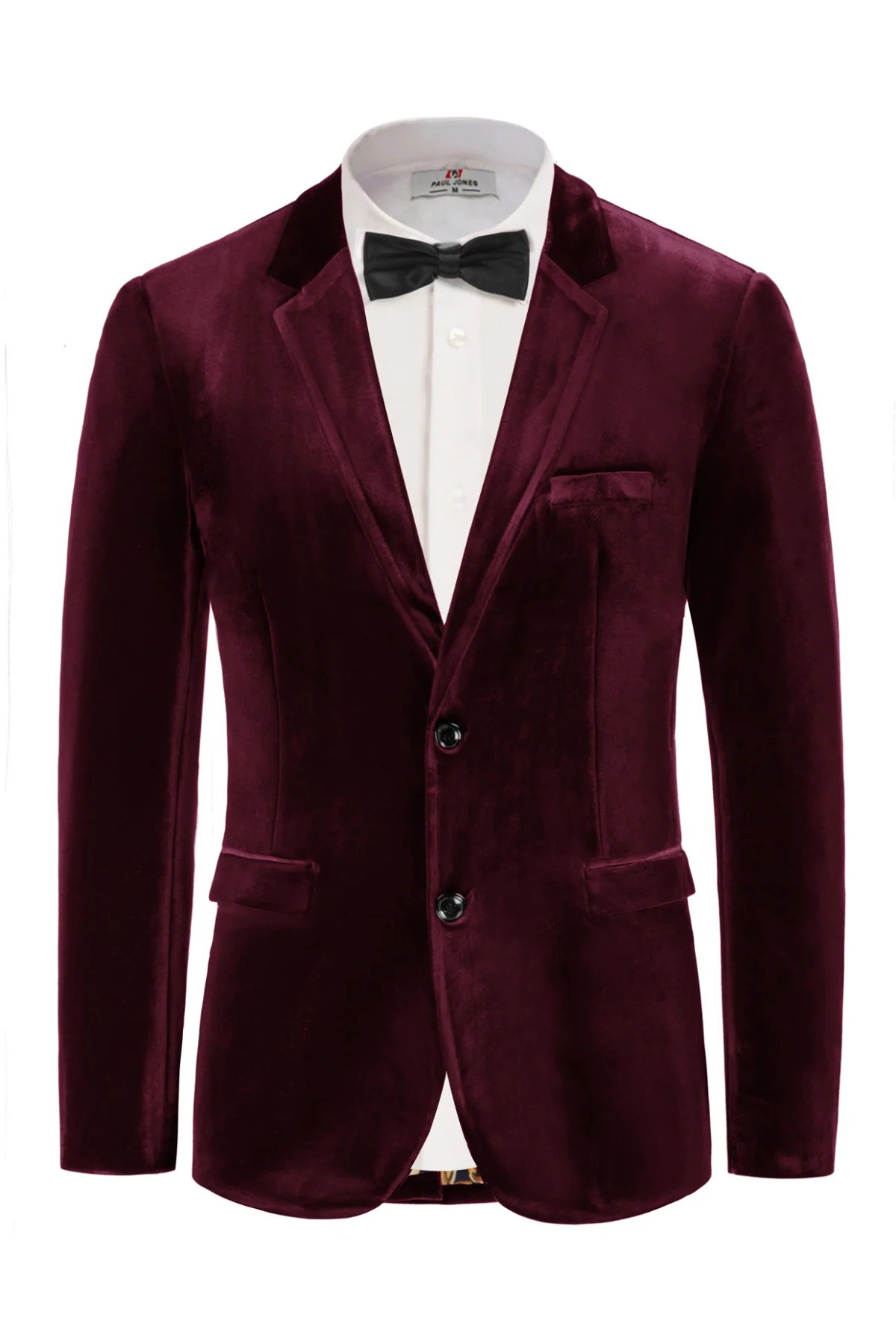 Men Velvet Party Blazer Stylish Notch Lapel Two Buttons Blazer Casual Coat - Image 27