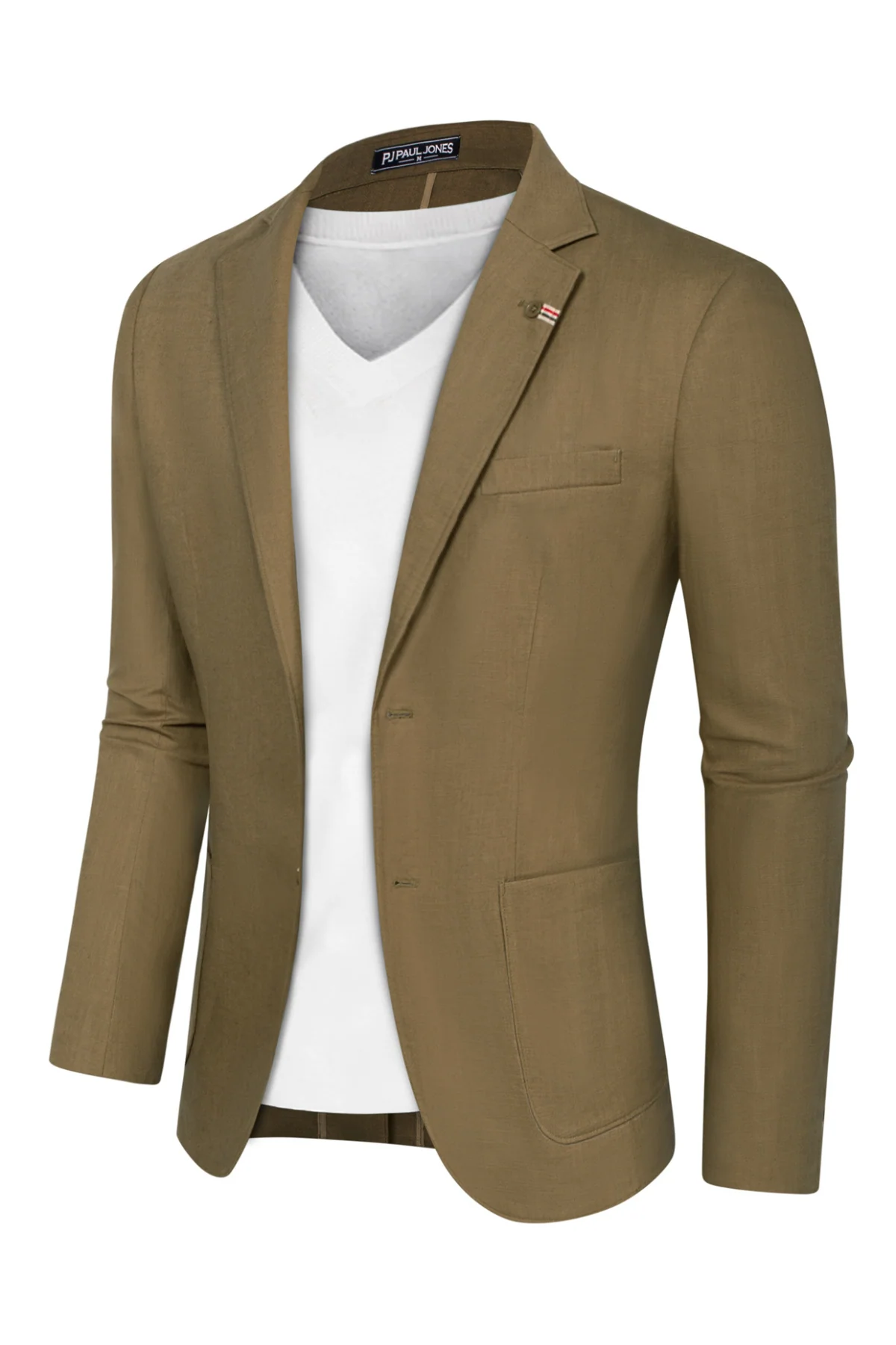 Mens Blazer Casual Cotton-Linen Sport Coat Lightweight 2 Button Unlined Suit Jackets - Image 15