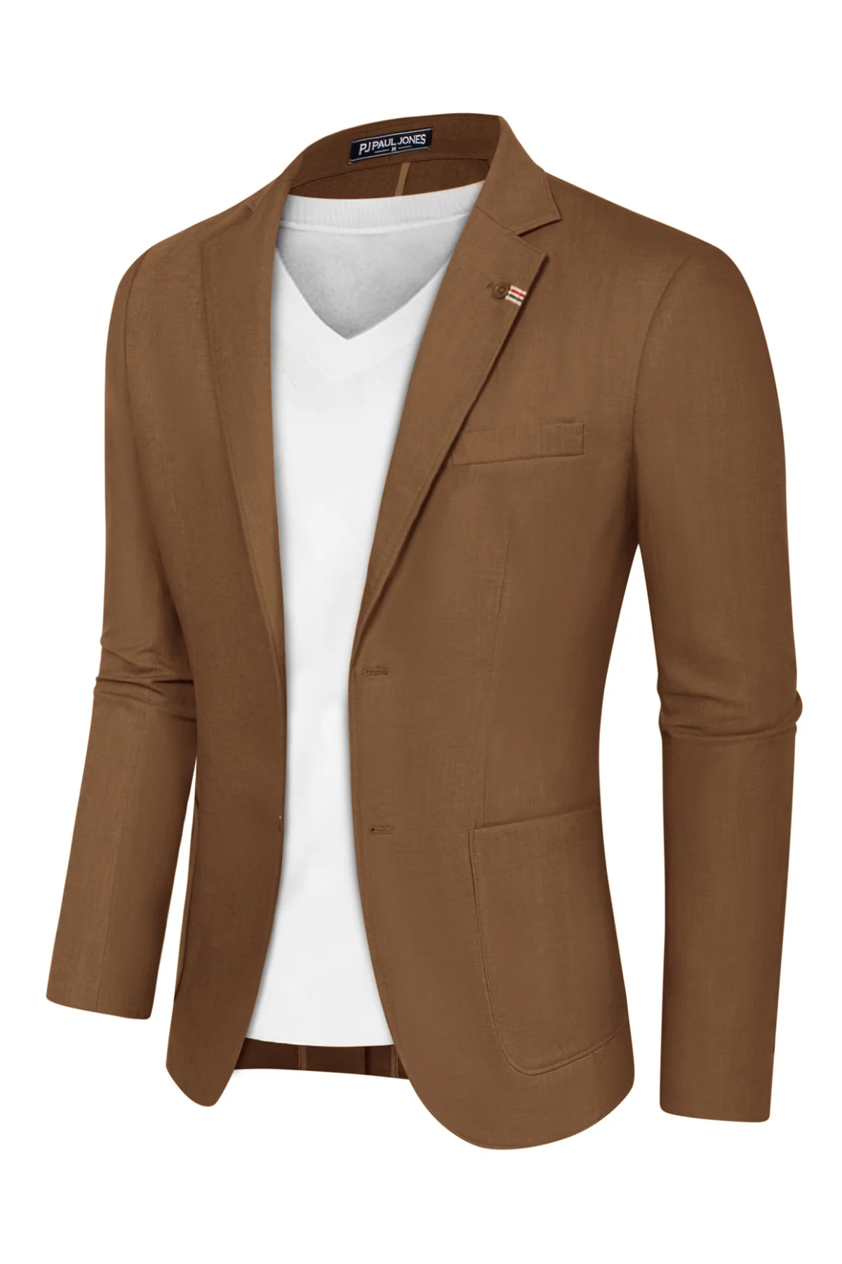 Mens Blazer Casual Cotton-Linen Sport Coat Lightweight 2 Button Unlined Suit Jackets - Image 26