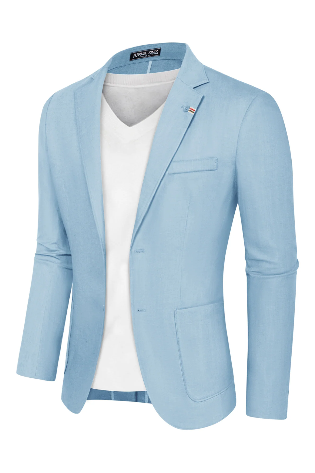 Mens Blazer Casual Cotton-Linen Sport Coat Lightweight 2 Button Unlined Suit Jackets - Image 33