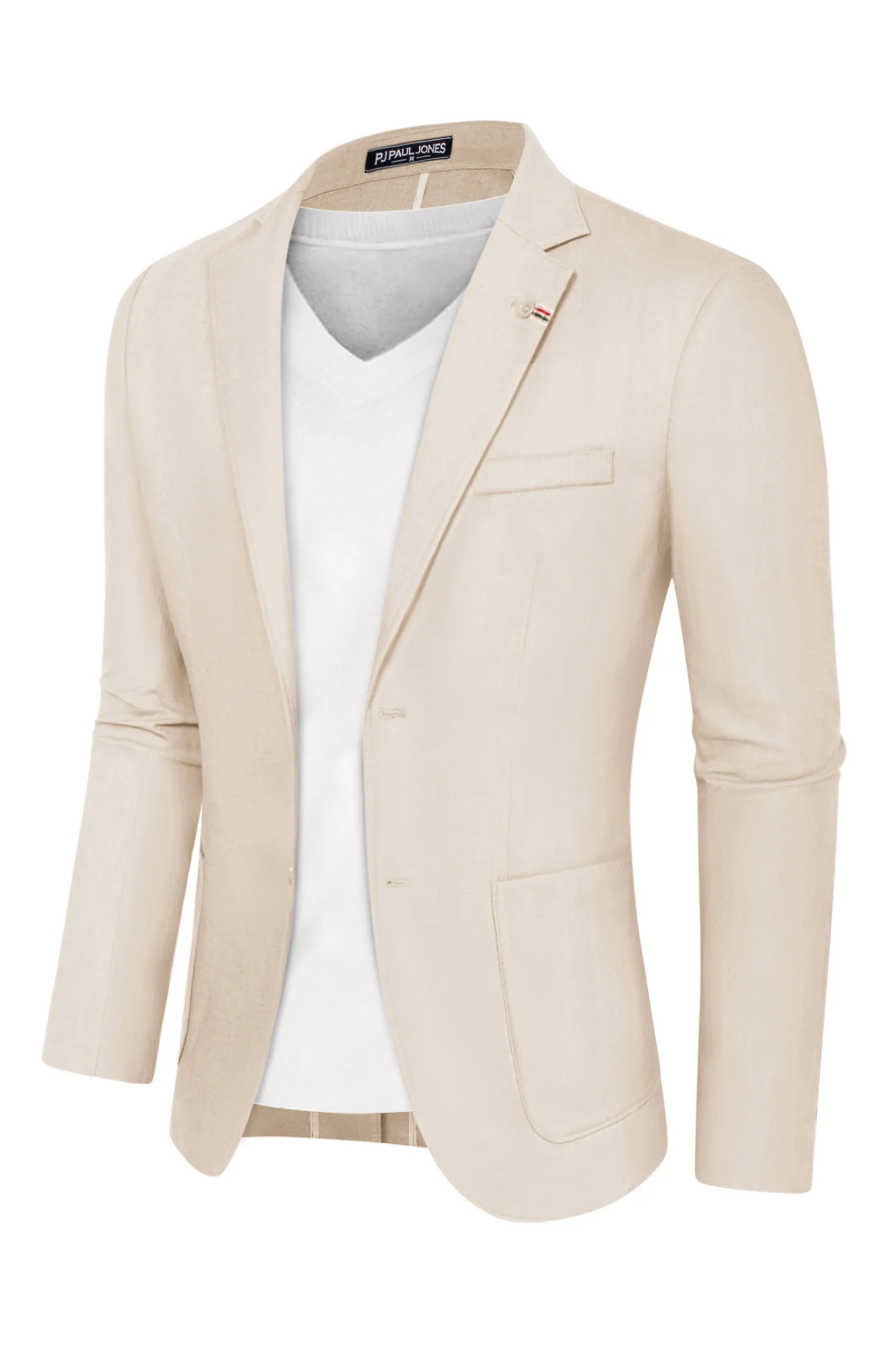 Mens Blazer Casual Cotton-Linen Sport Coat Lightweight 2 Button Unlined Suit Jackets - Image 51