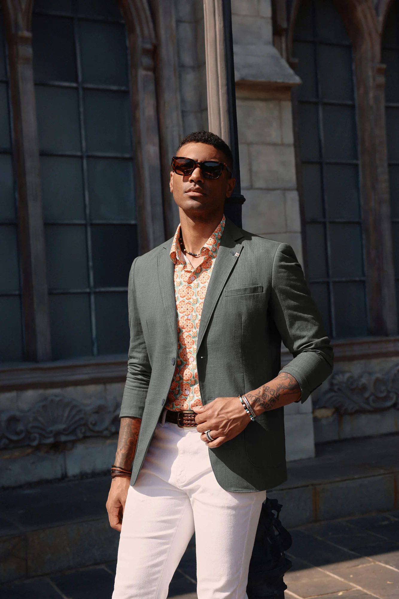 Mens Blazer Casual Cotton-Linen Sport Coat Lightweight 2 Button Unlined Suit Jackets - Image 70