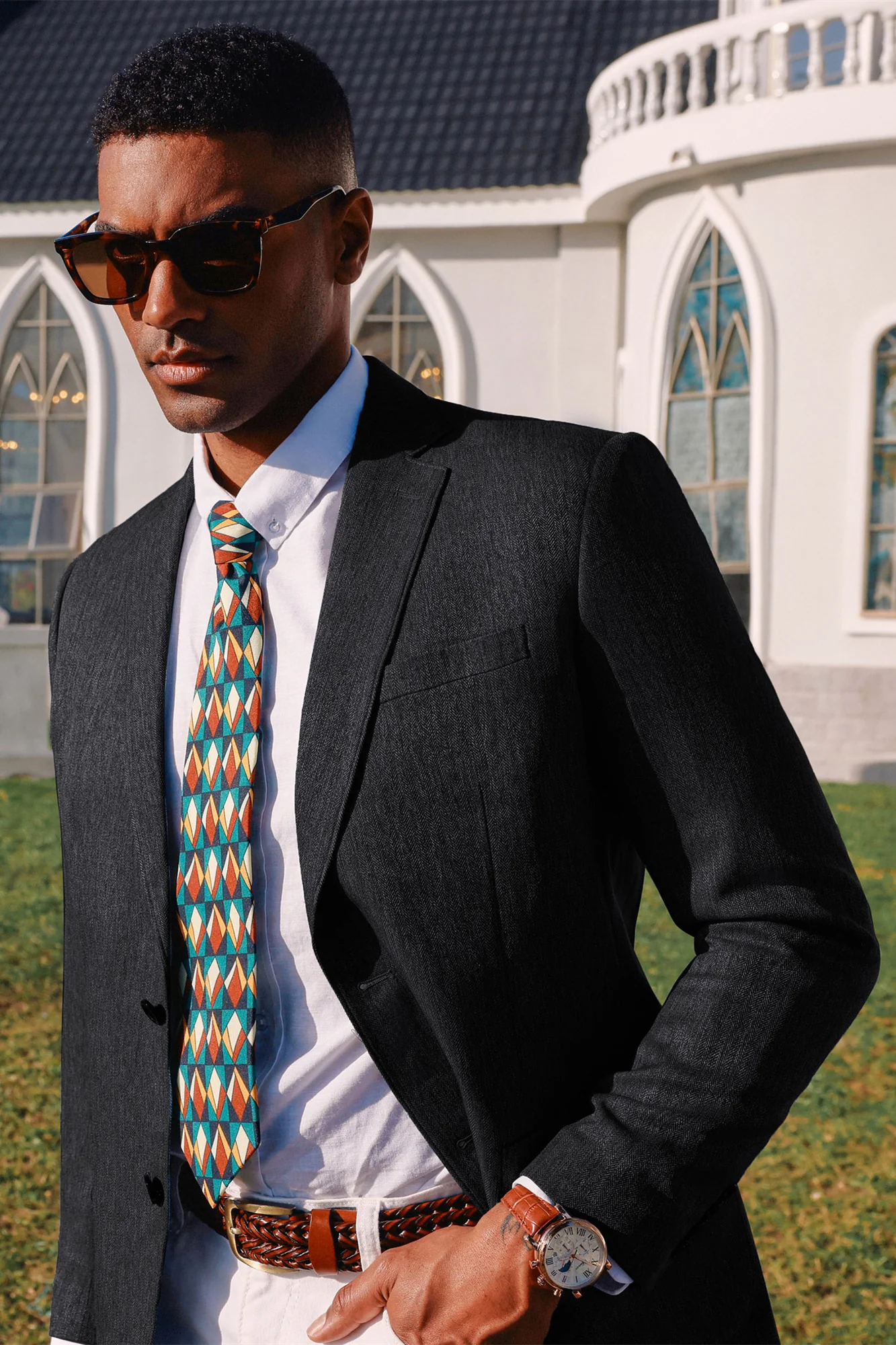 Men's Blazer Jacket Slim Fit Two Buttons Casual Sports Coats Notched Lapel Suit Jacket Tops - Image 3
