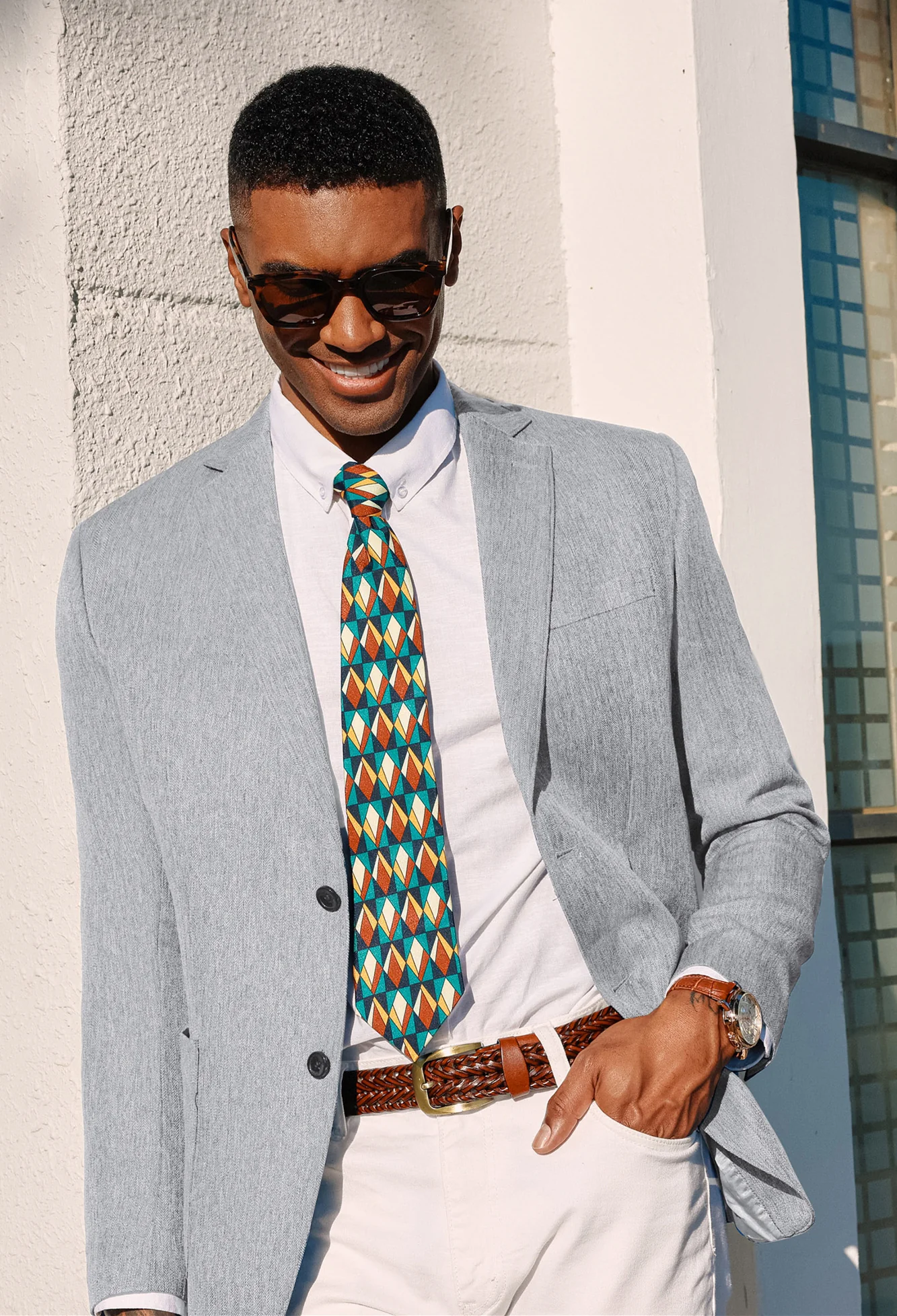 Men's Blazer Jacket Slim Fit Two Buttons Casual Sports Coats Notched Lapel Suit Jacket Tops - Image 8