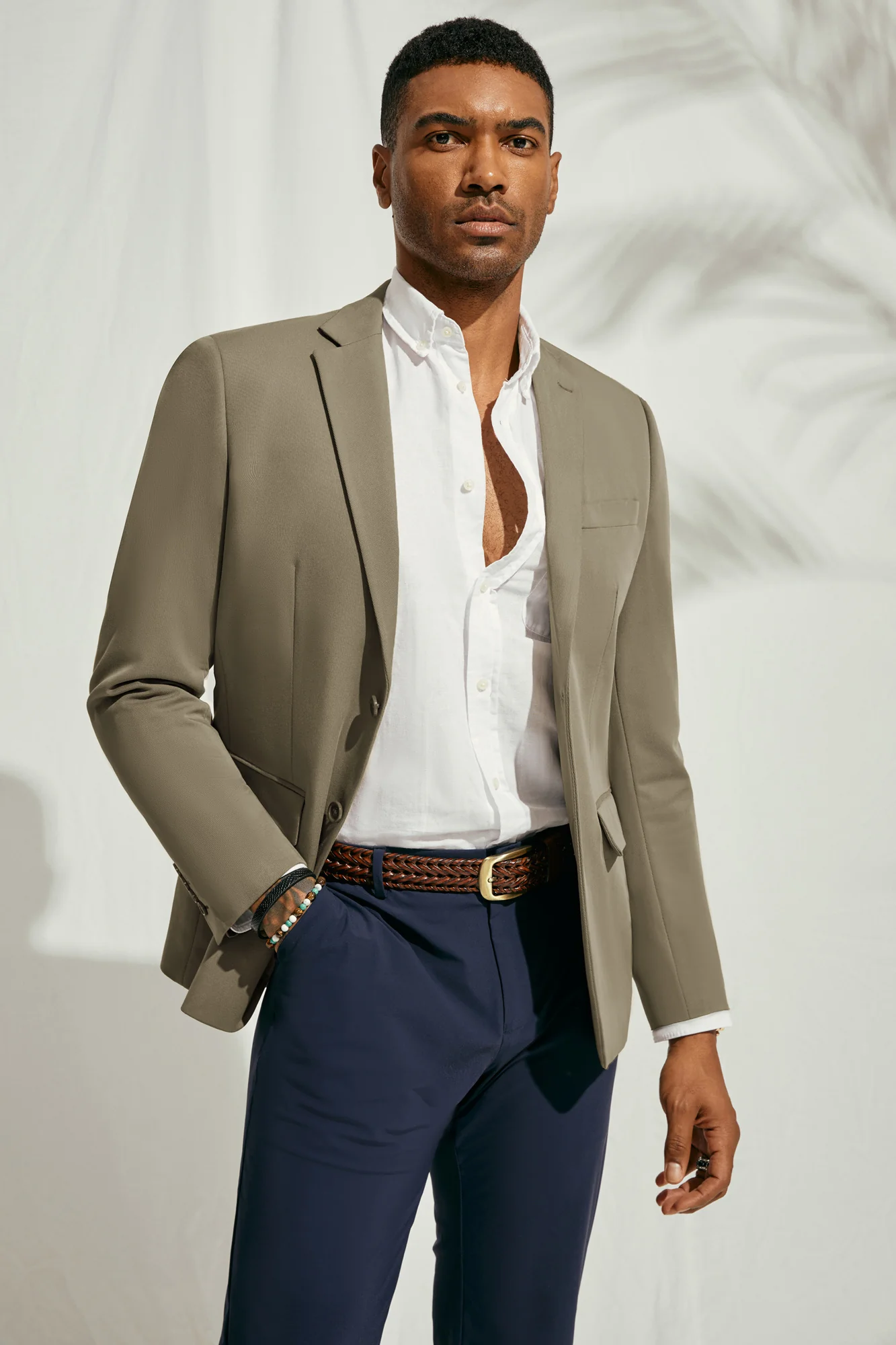 Men's Casual Blazer Suit Jackets Two Button Stretch Lightweight Sport Coats - Image 15