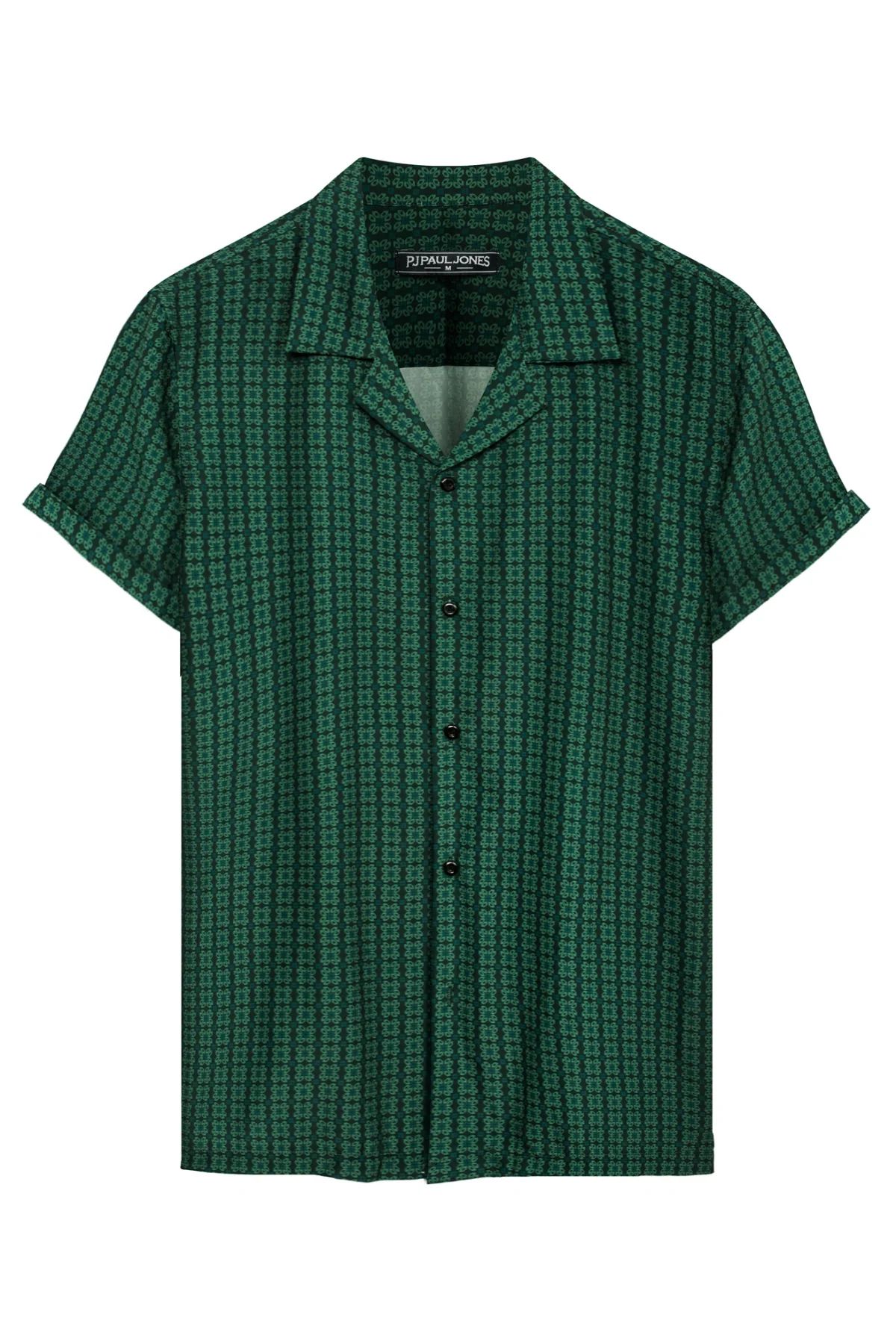 Mens Casual Button Down Shirts Floral Pattern Short Sleeve Cuban Hawaiian Shirts - Image 7