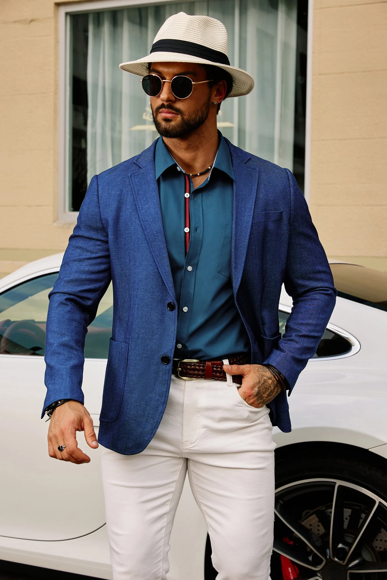 Men's Casual Dress Shirts Wrinkle-Free Short Sleeve Business Button Down Bamboo Oxford Shirt - Image 10
