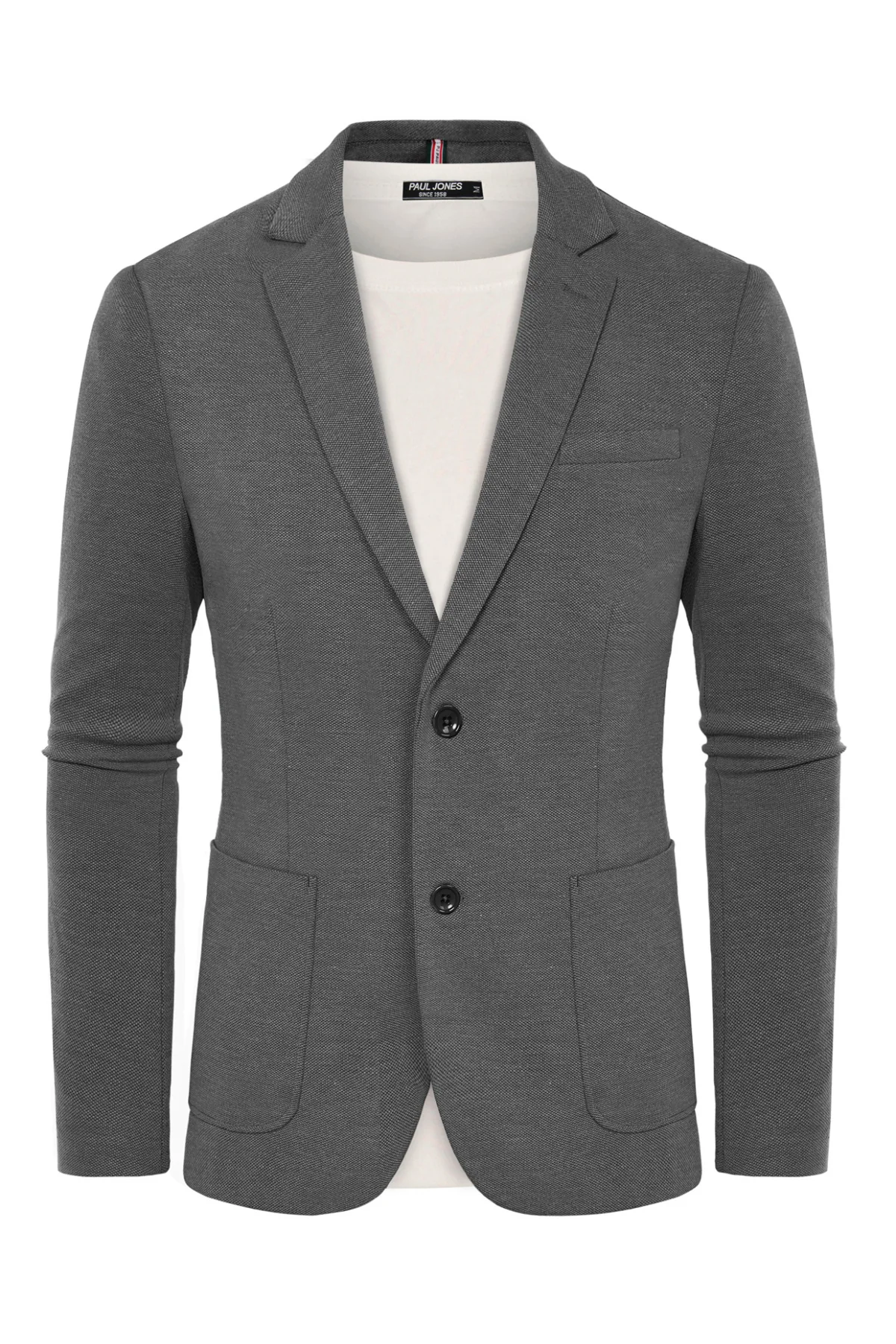 Men's Casual Knit Blazer Suit Jackets Two Button Lightweight Unlined Sport Coat - Image 3