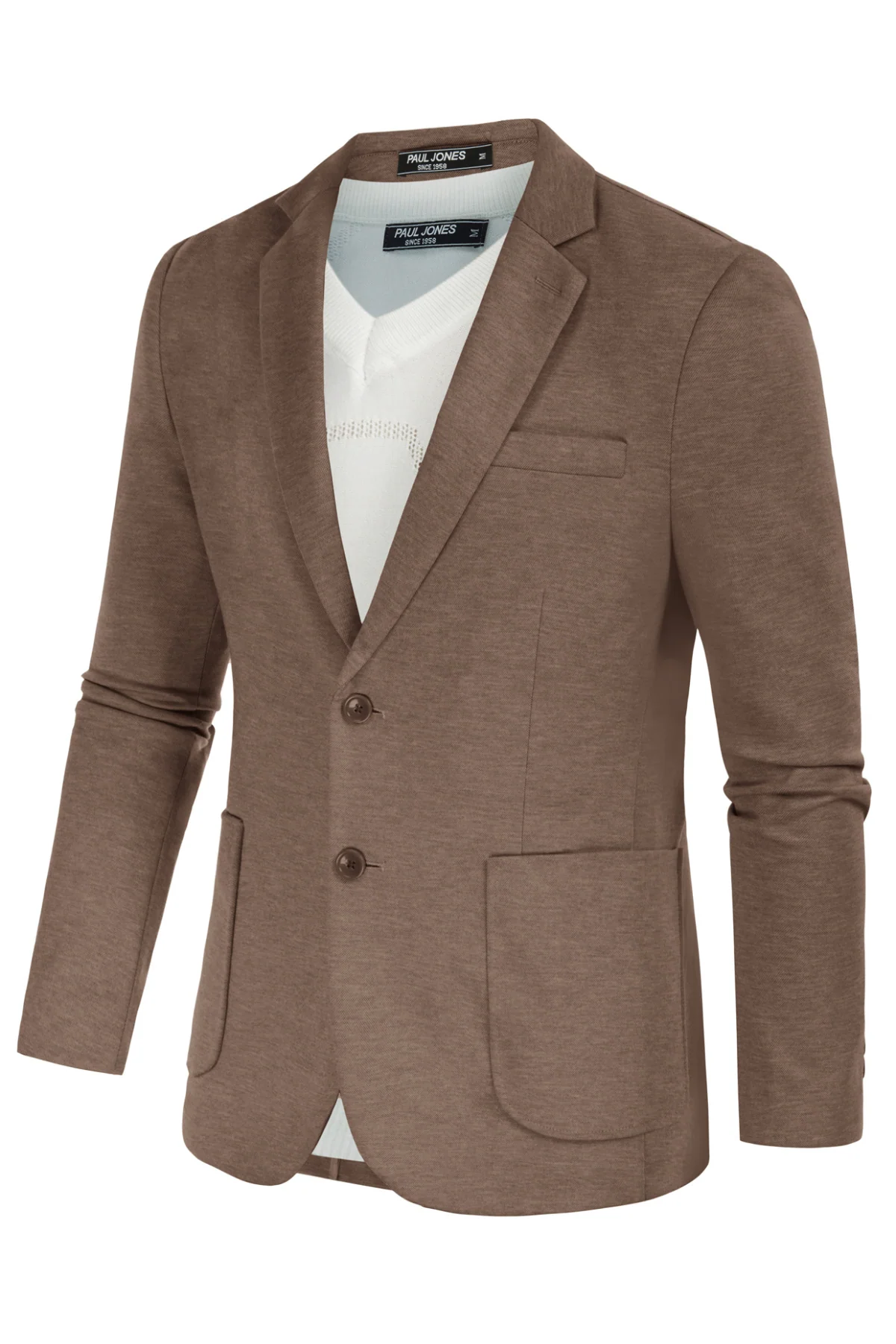 Mens Casual Knit Blazer Two Button Unlined Stretch Sport Coat Suit - Image 33