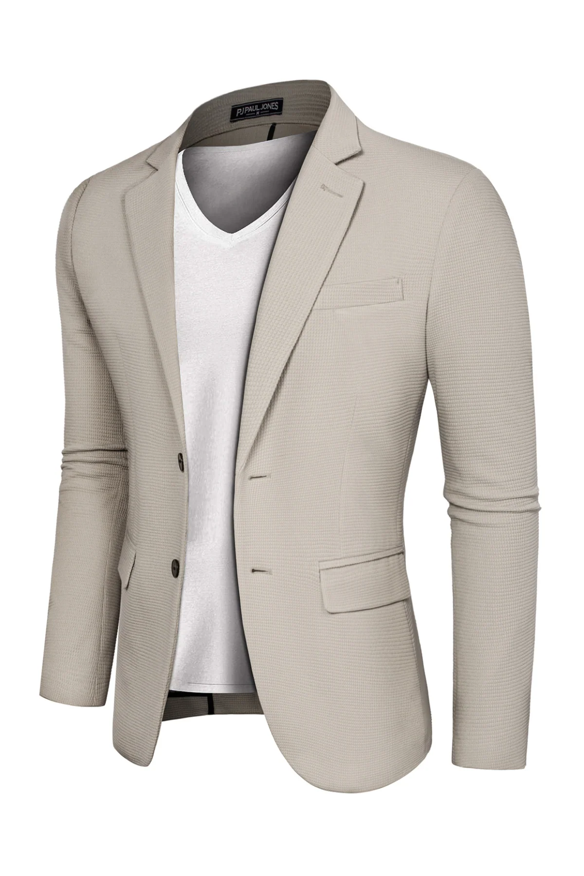 Mens Casual Knit Blazers Two Buttons Lightweight Business Sport Coat - Image 12