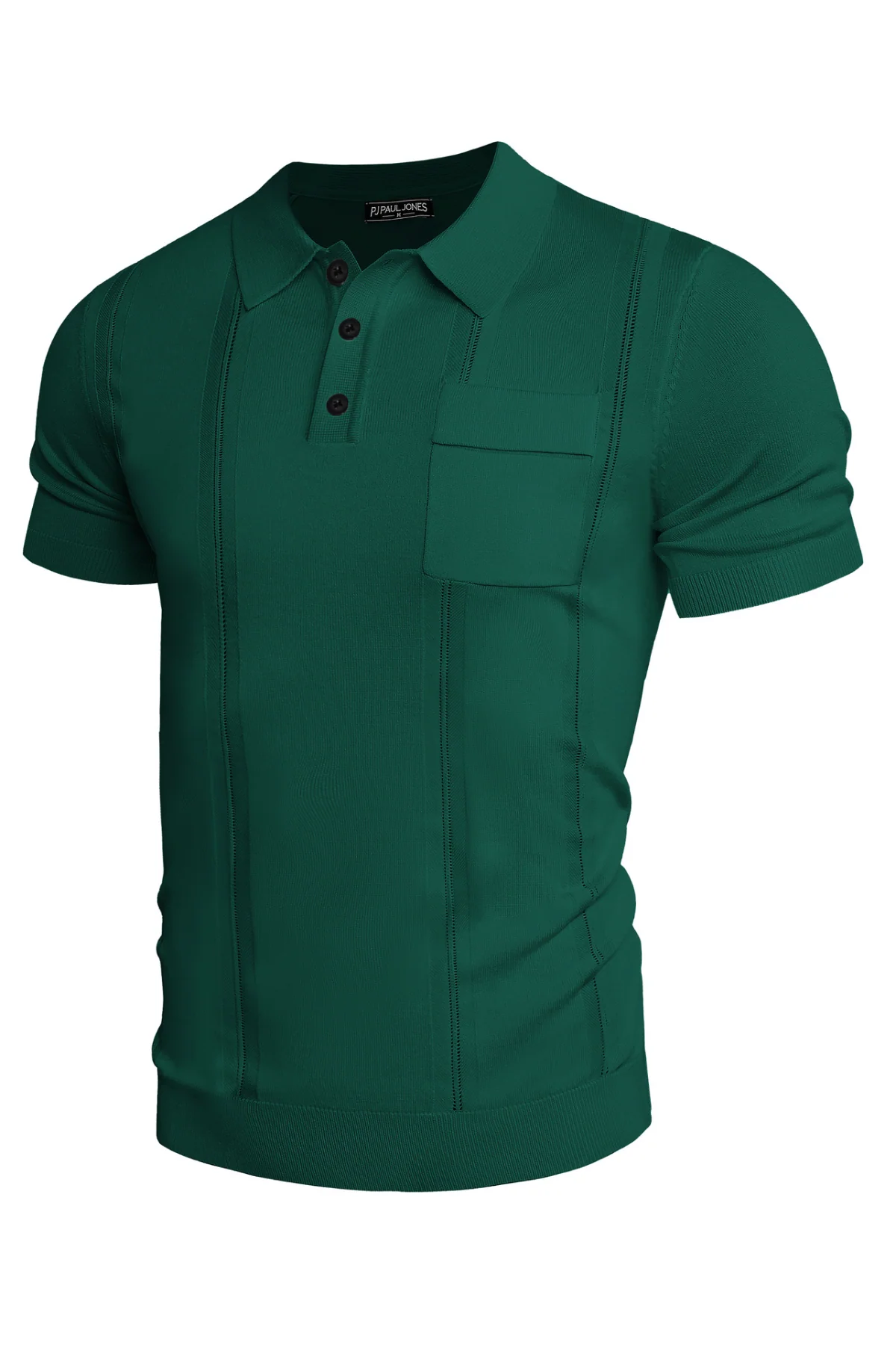 Men's Knit Polo Shirt Short Sleeve Casual Solid Golf Shirts with Pocket - Image 26