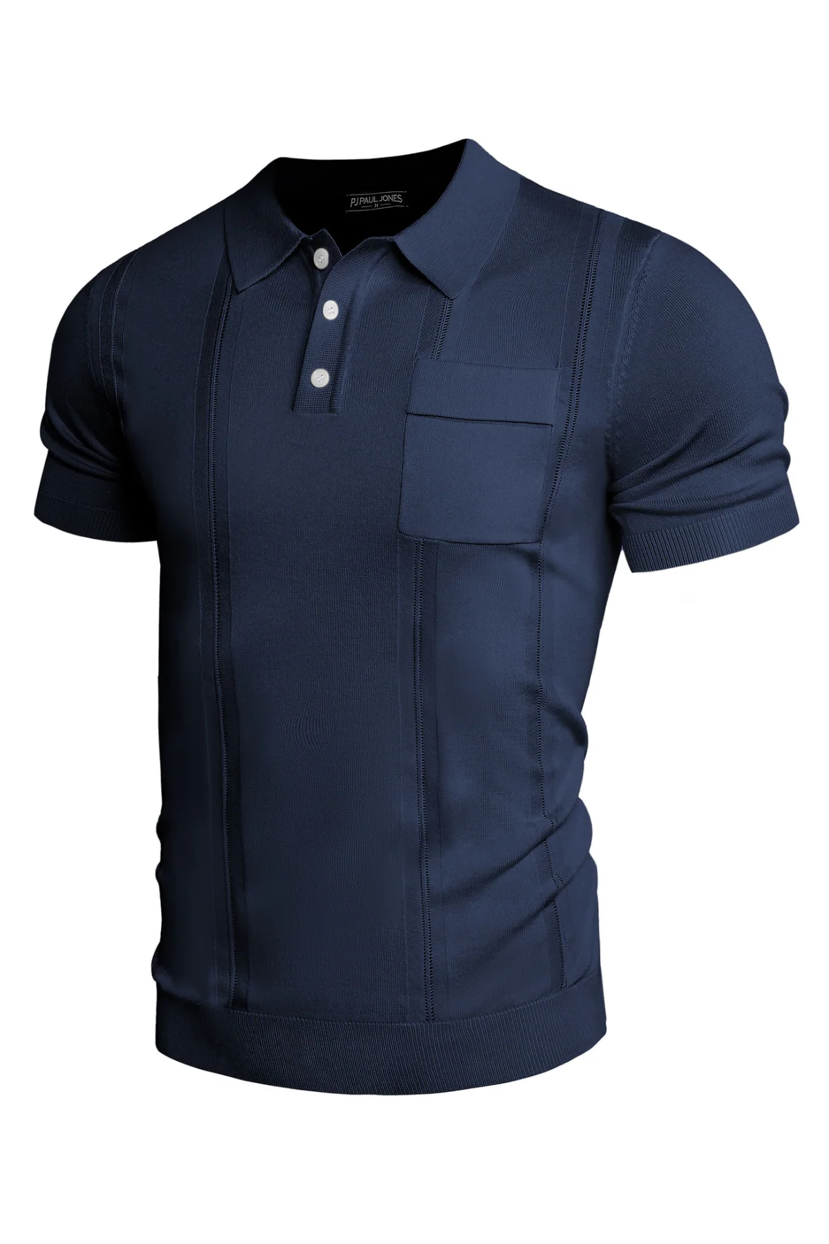 Men's Knit Polo Shirt Short Sleeve Casual Solid Golf Shirts with Pocket - Image 7