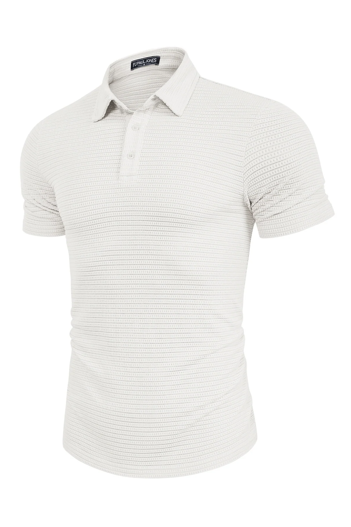 Men's Knit Polo Shirts Short Sleeve Casual Button Up Shirts Solid Collared Golf Shirts Tops - Image 7