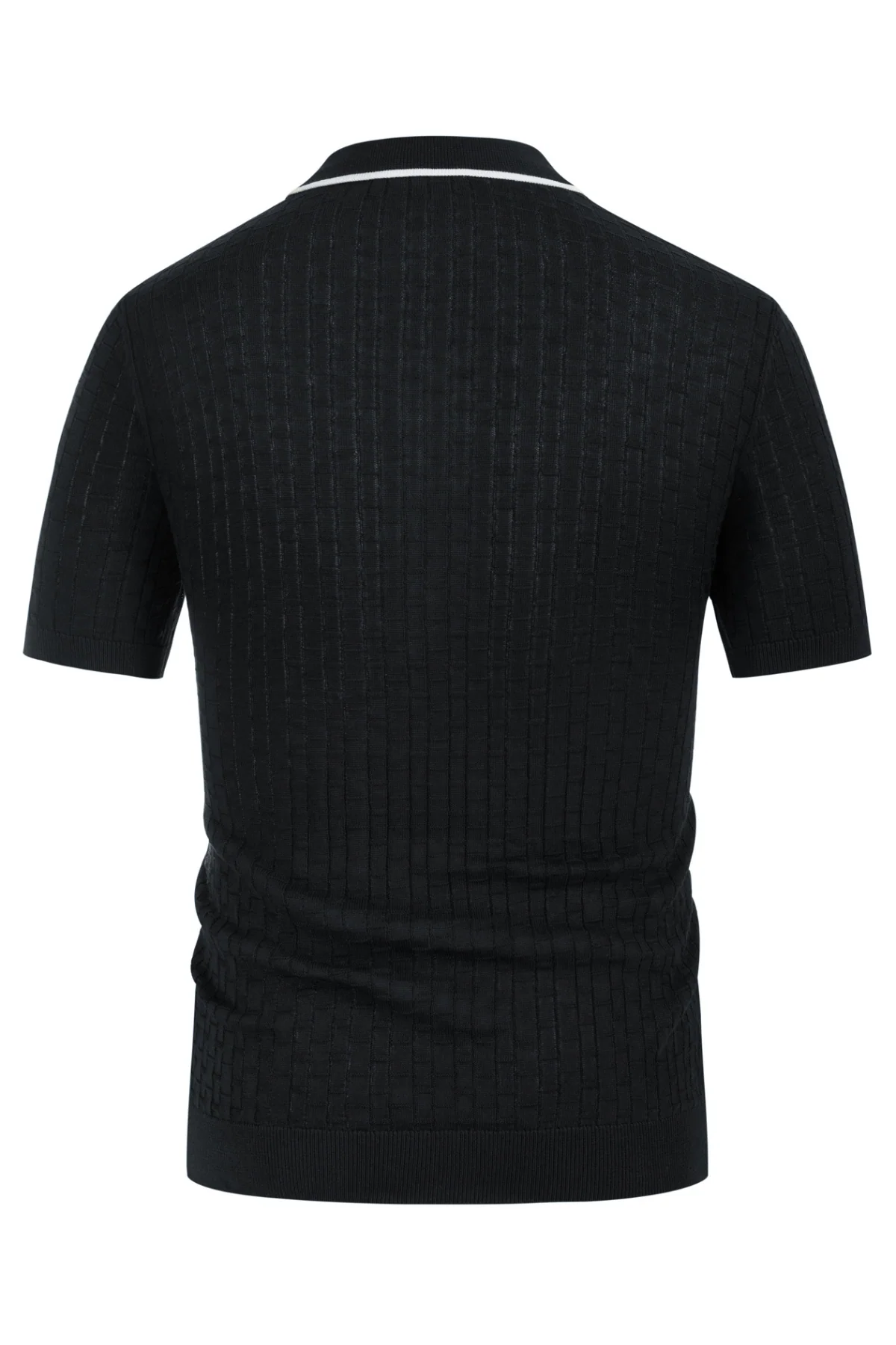 Mens Knitted Polo Shirts Short Sleeve Texture Golf Polo Pullover Shirts Casual Breathable Polo Shirts - Image 18