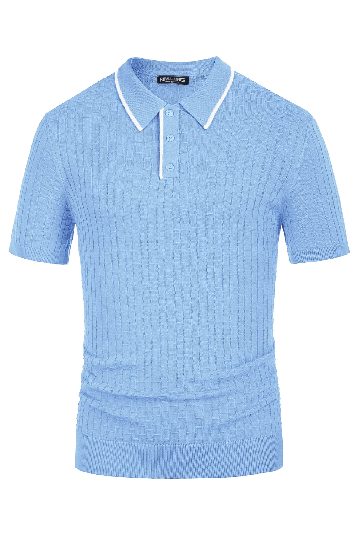 Mens Knitted Polo Shirts Short Sleeve Texture Golf Polo Pullover Shirts Casual Breathable Polo Shirts - Image 22