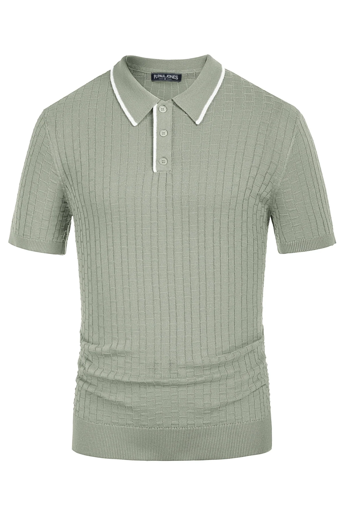 Mens Knitted Polo Shirts Short Sleeve Texture Golf Polo Pullover Shirts Casual Breathable Polo Shirts - Image 27