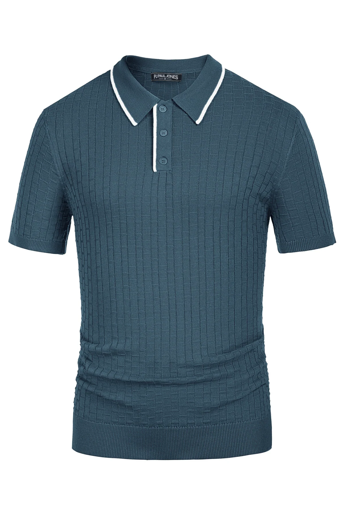 Mens Knitted Polo Shirts Short Sleeve Texture Golf Polo Pullover Shirts Casual Breathable Polo Shirts - Image 32
