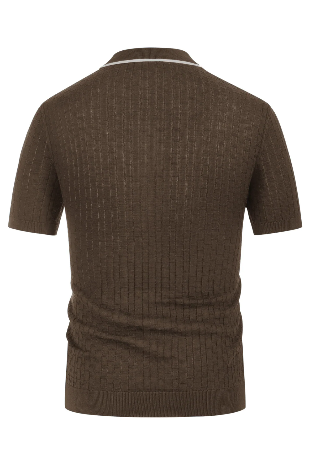Mens Knitted Polo Shirts Short Sleeve Texture Golf Polo Pullover Shirts Casual Breathable Polo Shirts - Image 38