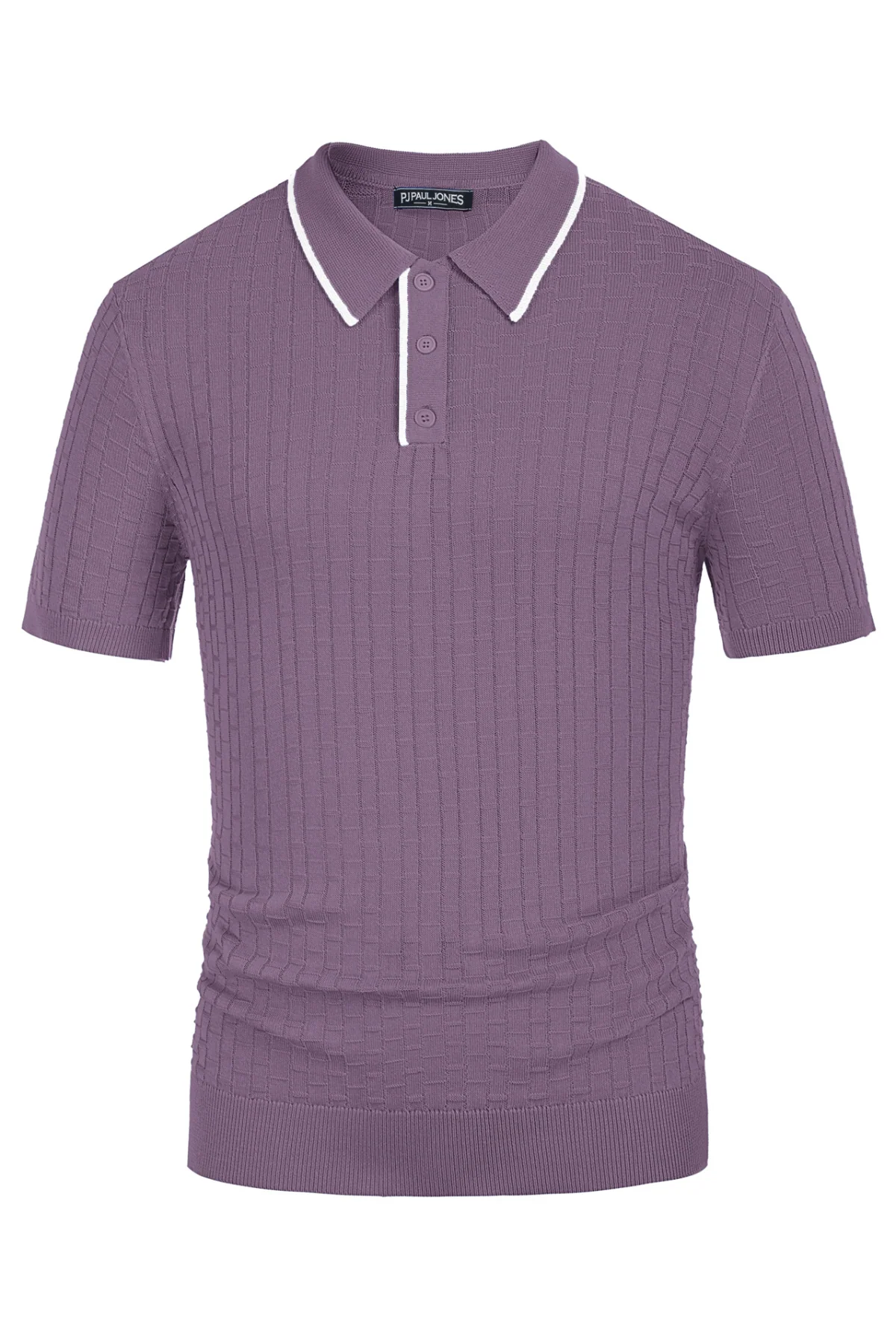 Mens Knitted Polo Shirts Short Sleeve Texture Golf Polo Pullover Shirts Casual Breathable Polo Shirts - Image 65