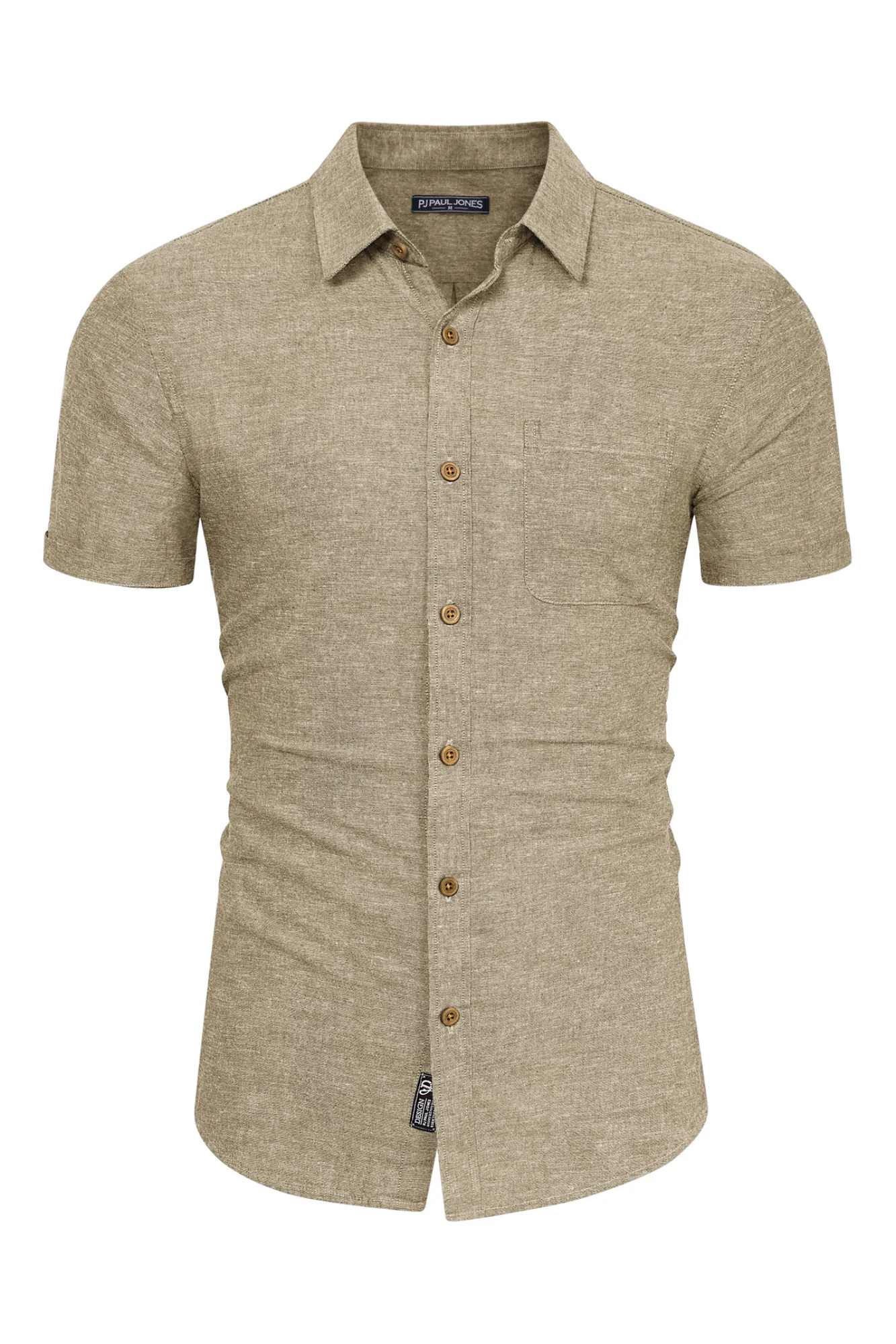 Men's Linen Shirts Short Sleeve Casual Button Down Cardigan Shirts Summer Beach Shirts - Image 42